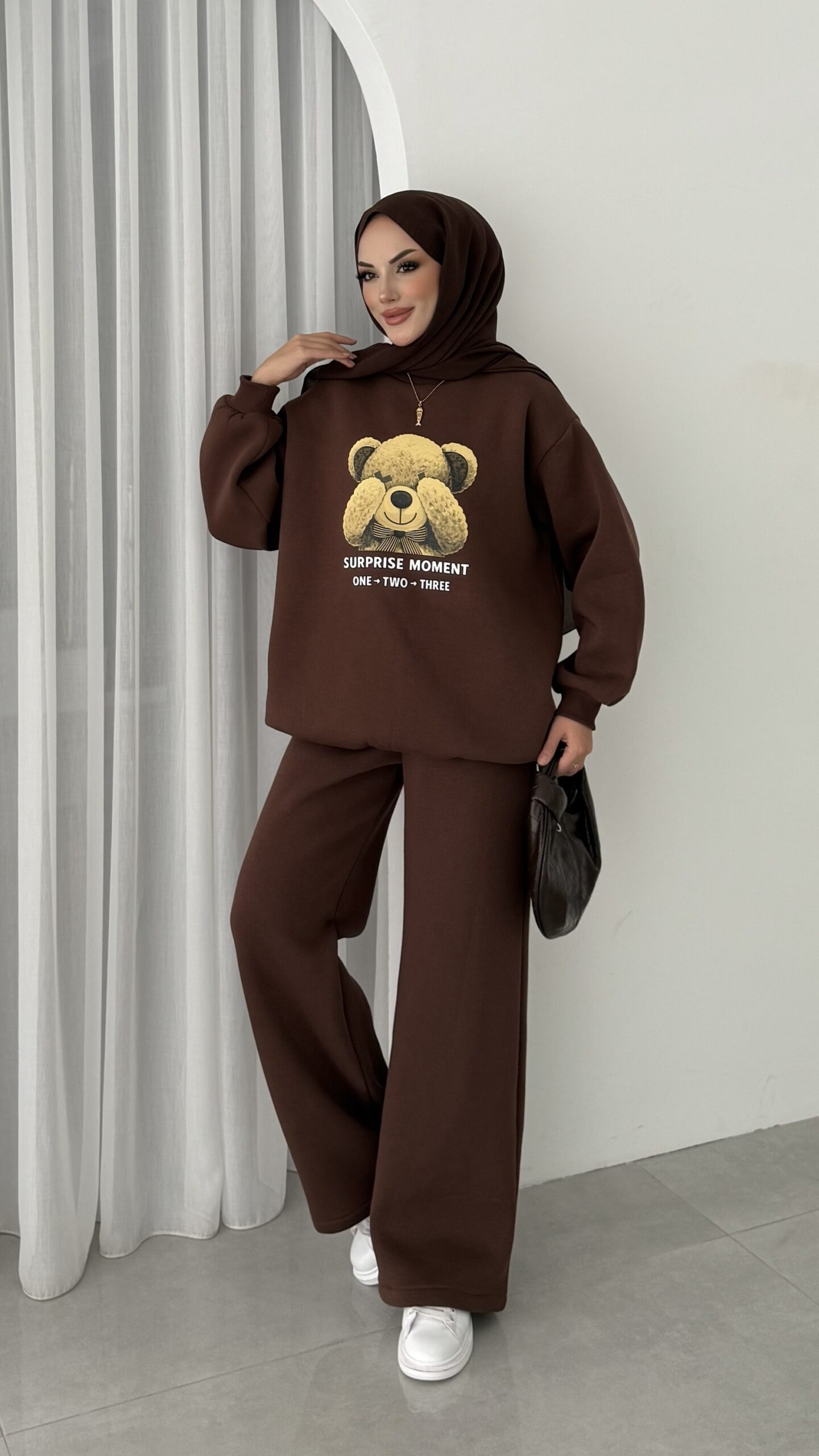 Puffy Şardonlu Sweat İkili Takım |  