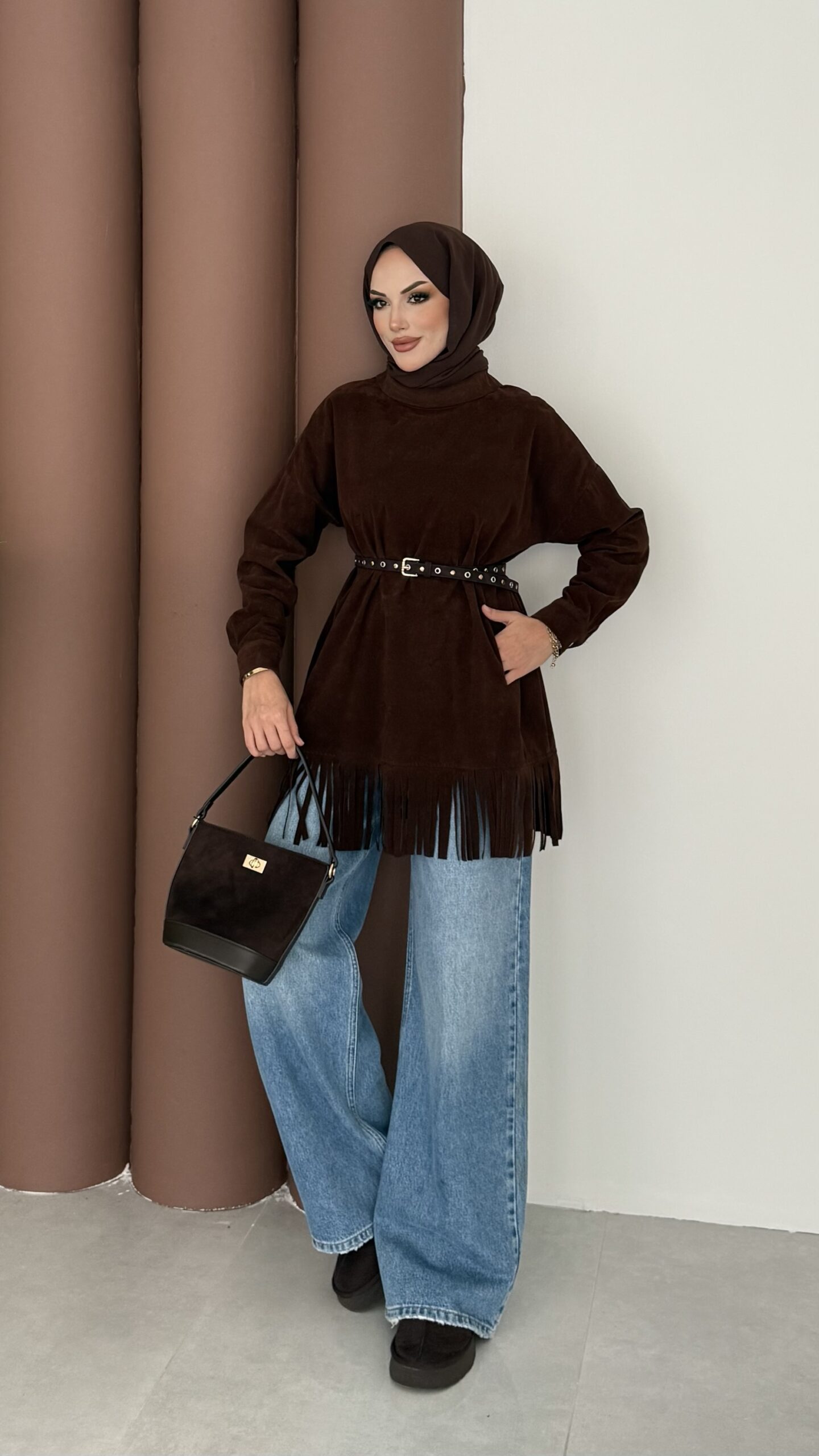 Autumn Süet Fırfırlı Tunik |  