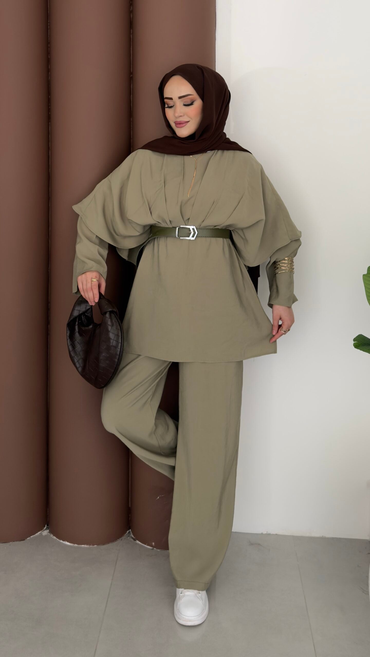 Arabic Pelerinli Modal İkili Takım |  