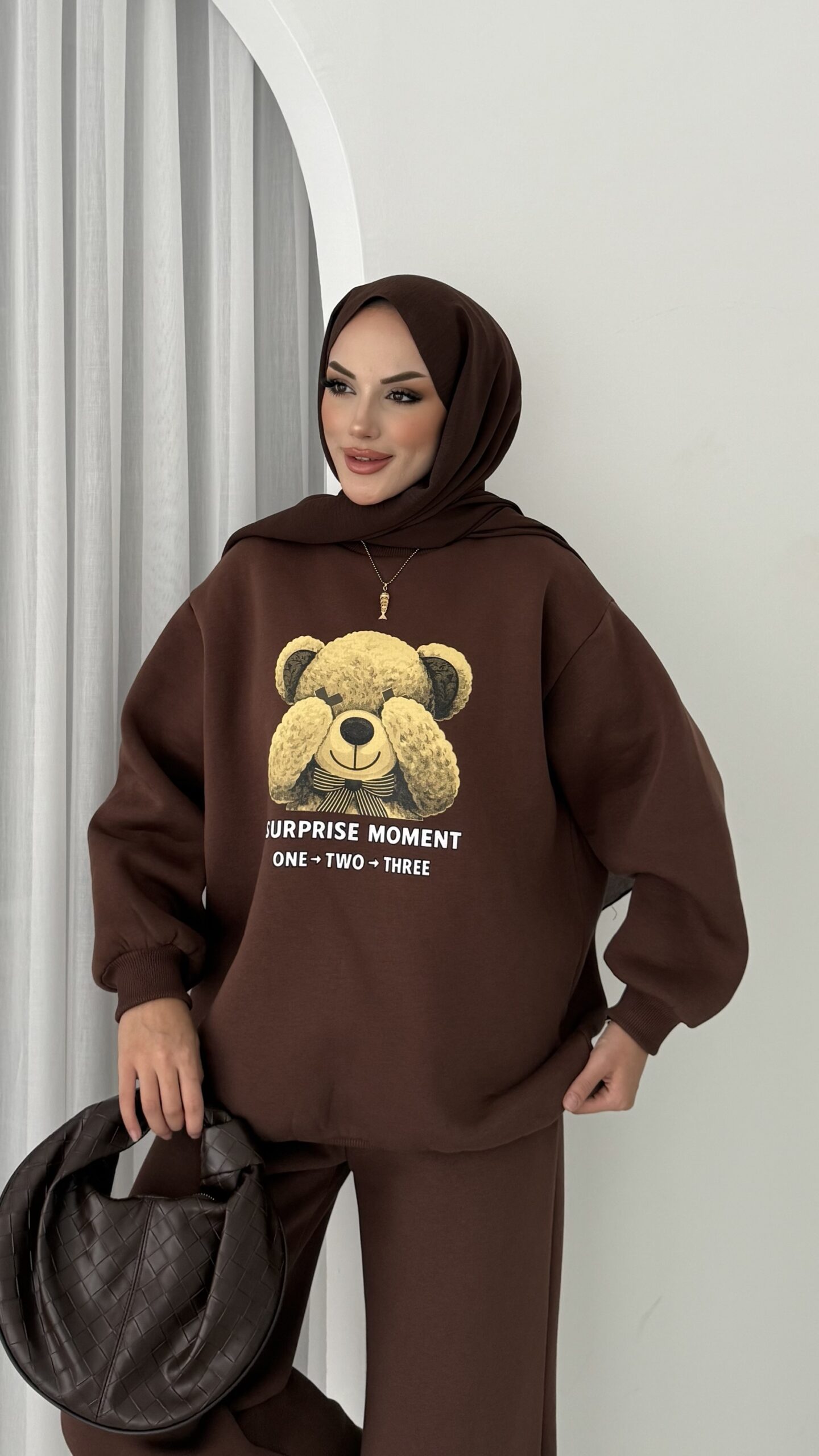 Puffy Şardonlu Sweat İkili Takım |  
