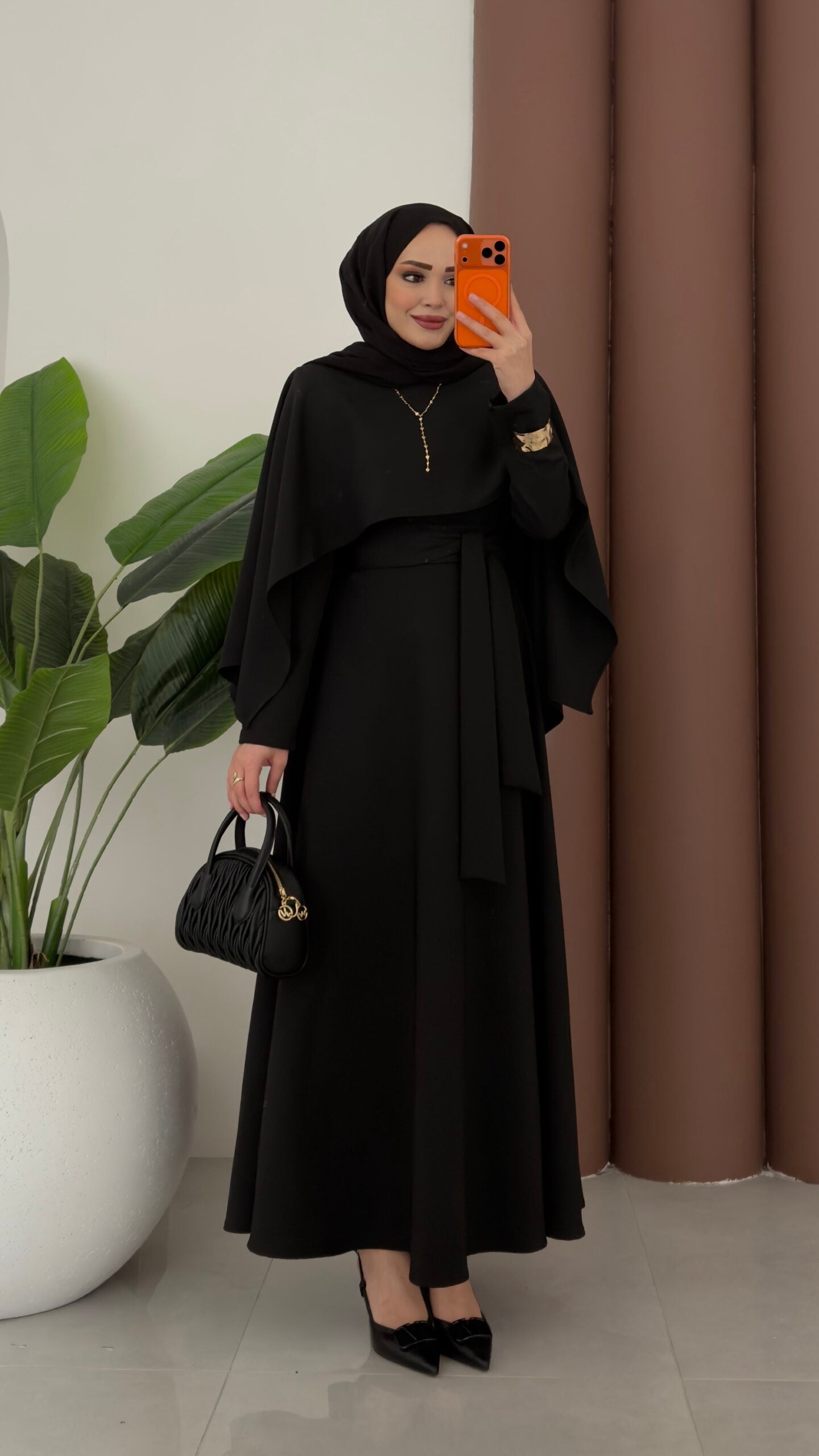 Noir Pelerin Elbise |  