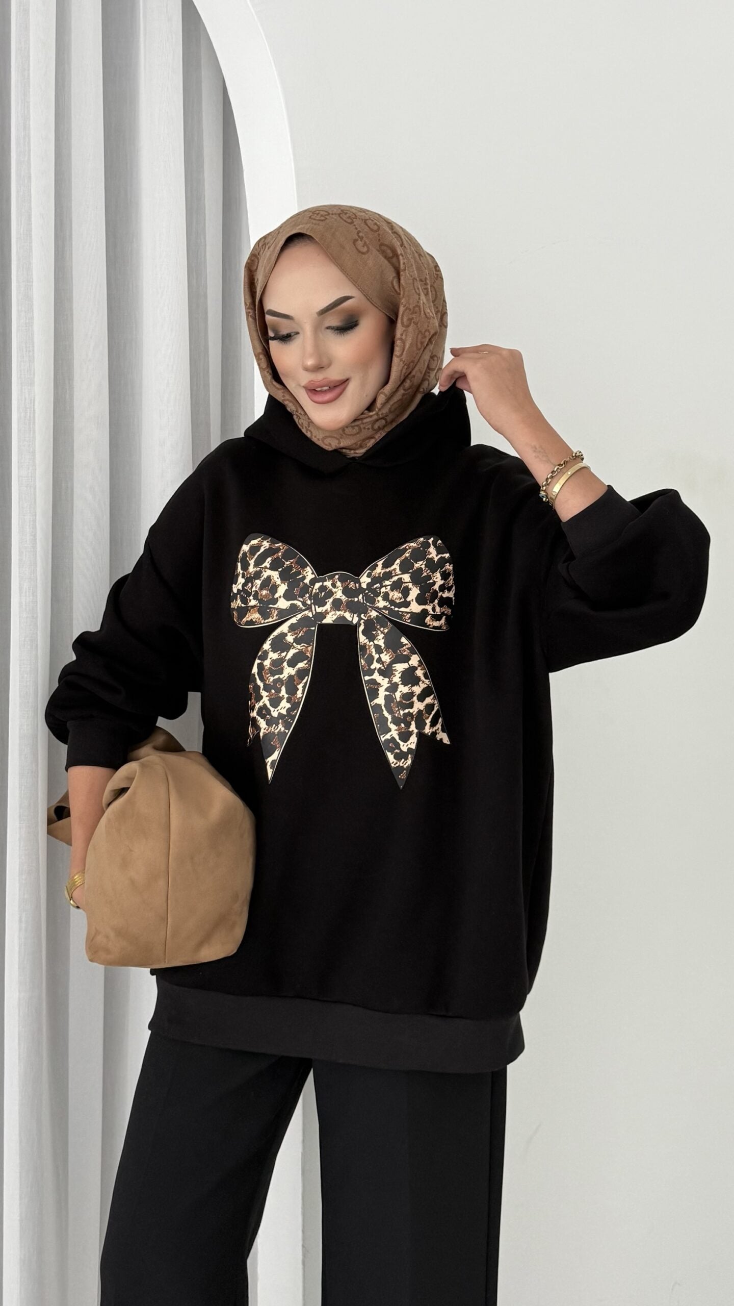 Kurdela Baskılı Şardonlu Sweatshirt |  