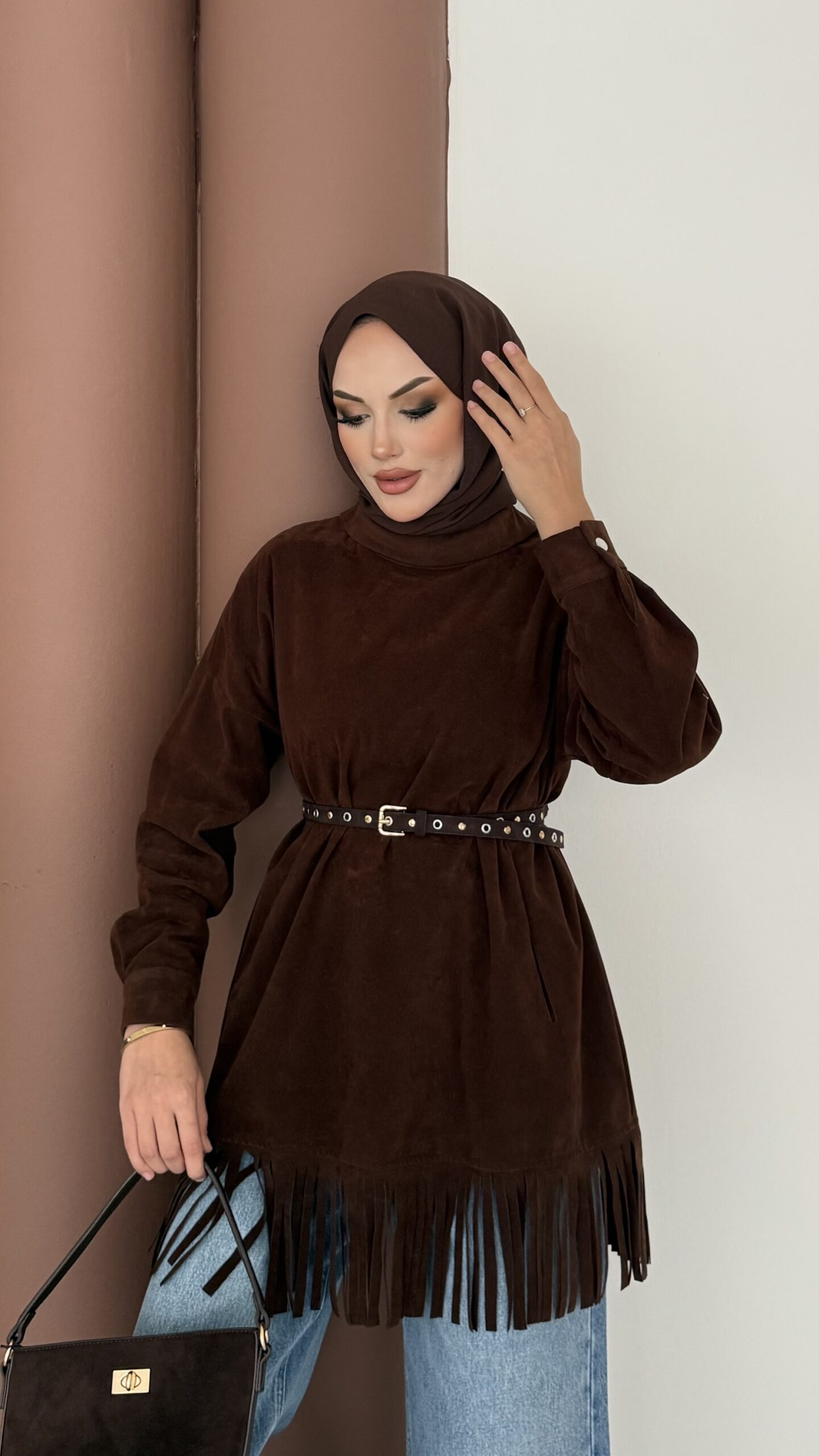 Autumn Süet Fırfırlı Tunik |  