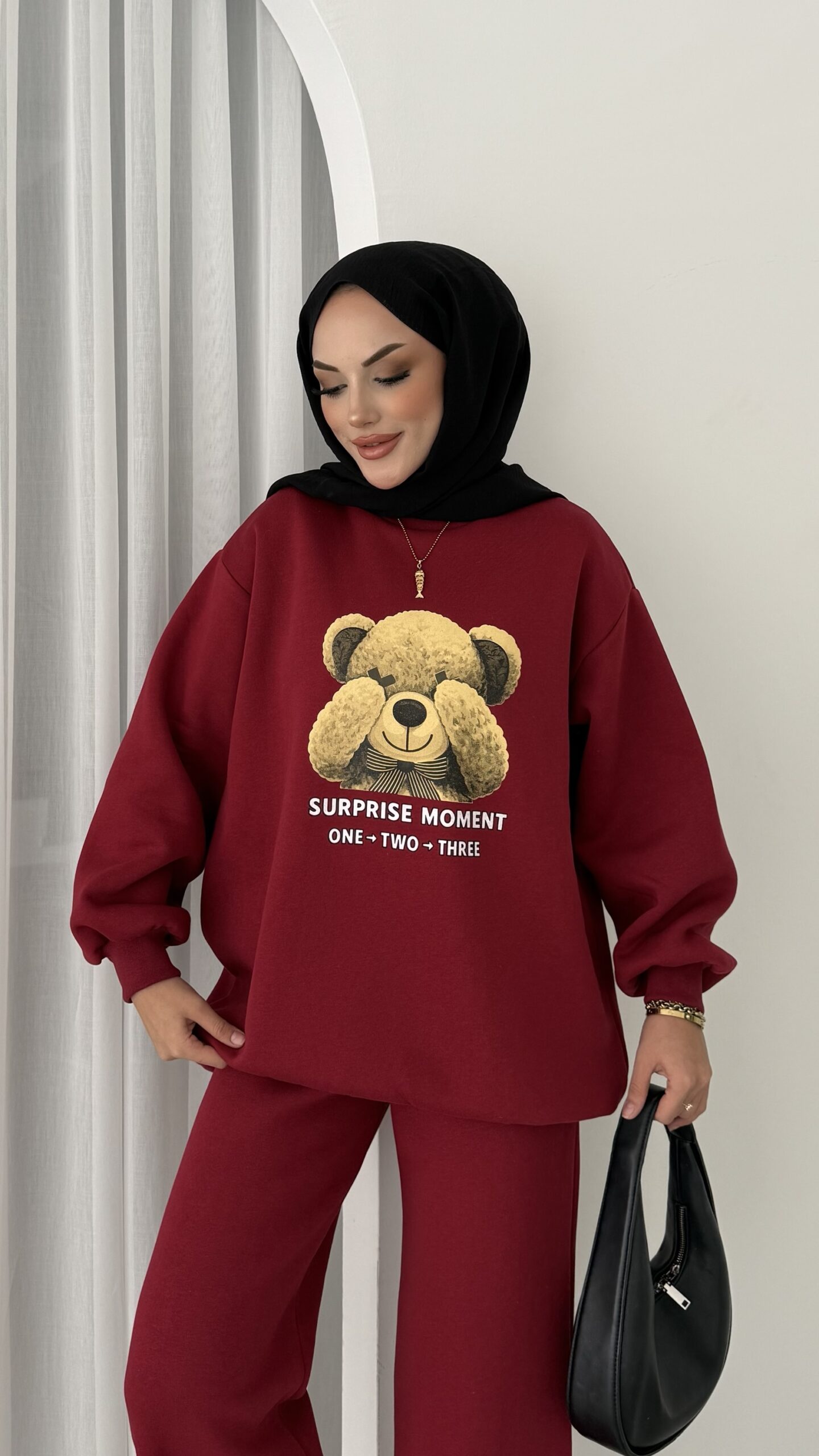 Puffy Şardonlu Sweat İkili Takım |  