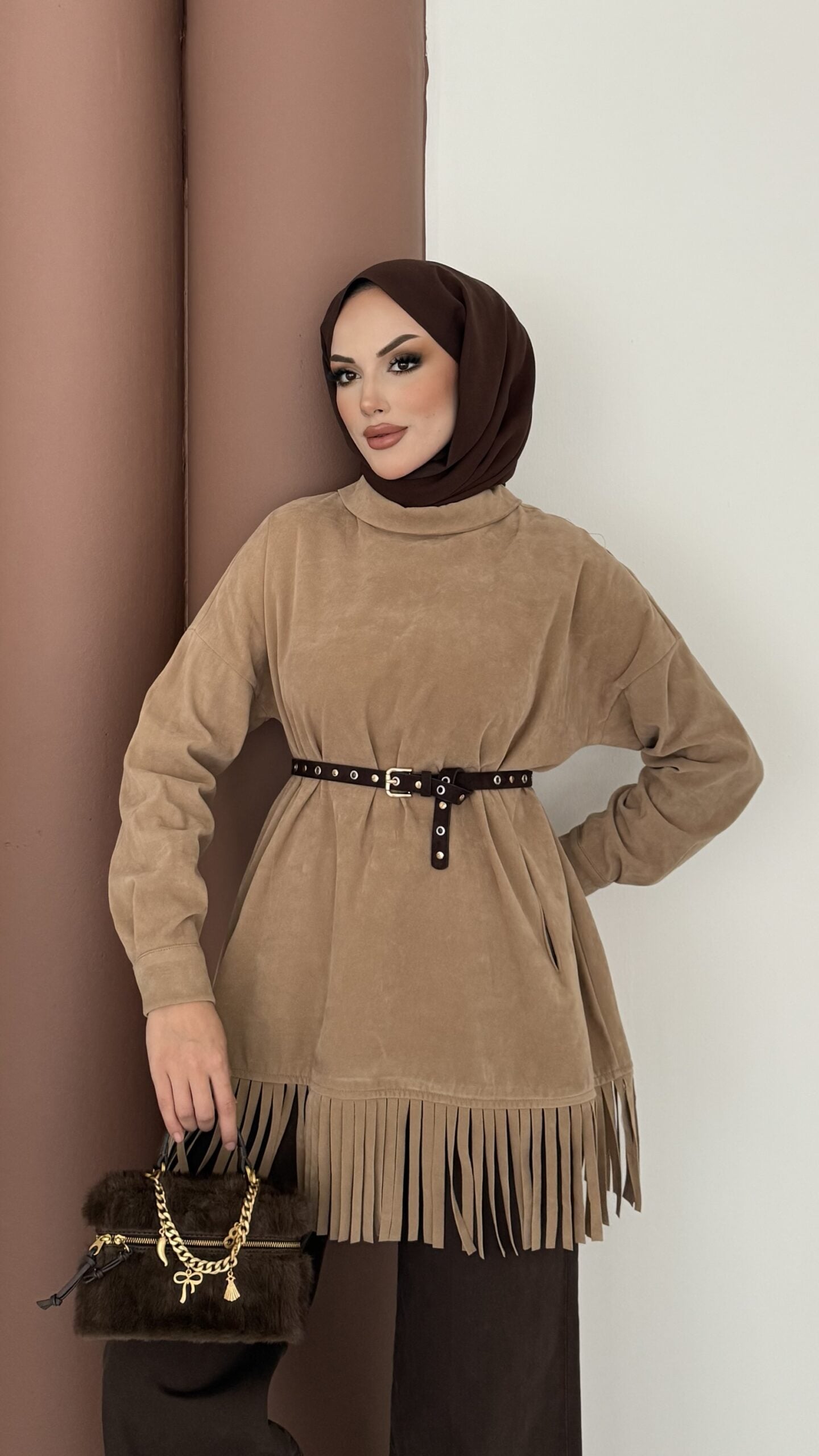 Autumn Süet Fırfırlı Tunik |  