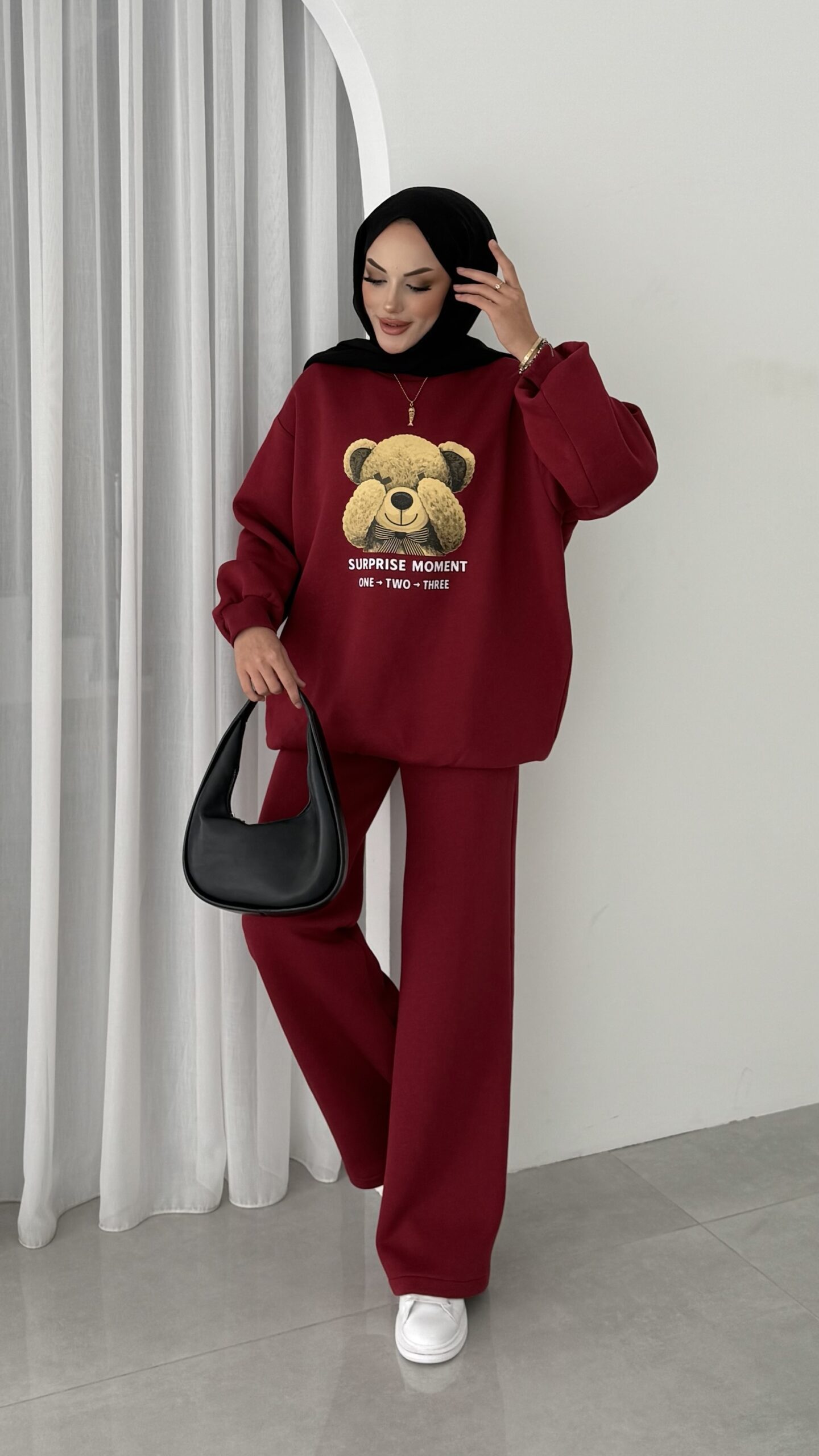 Puffy Şardonlu Sweat İkili Takım |  