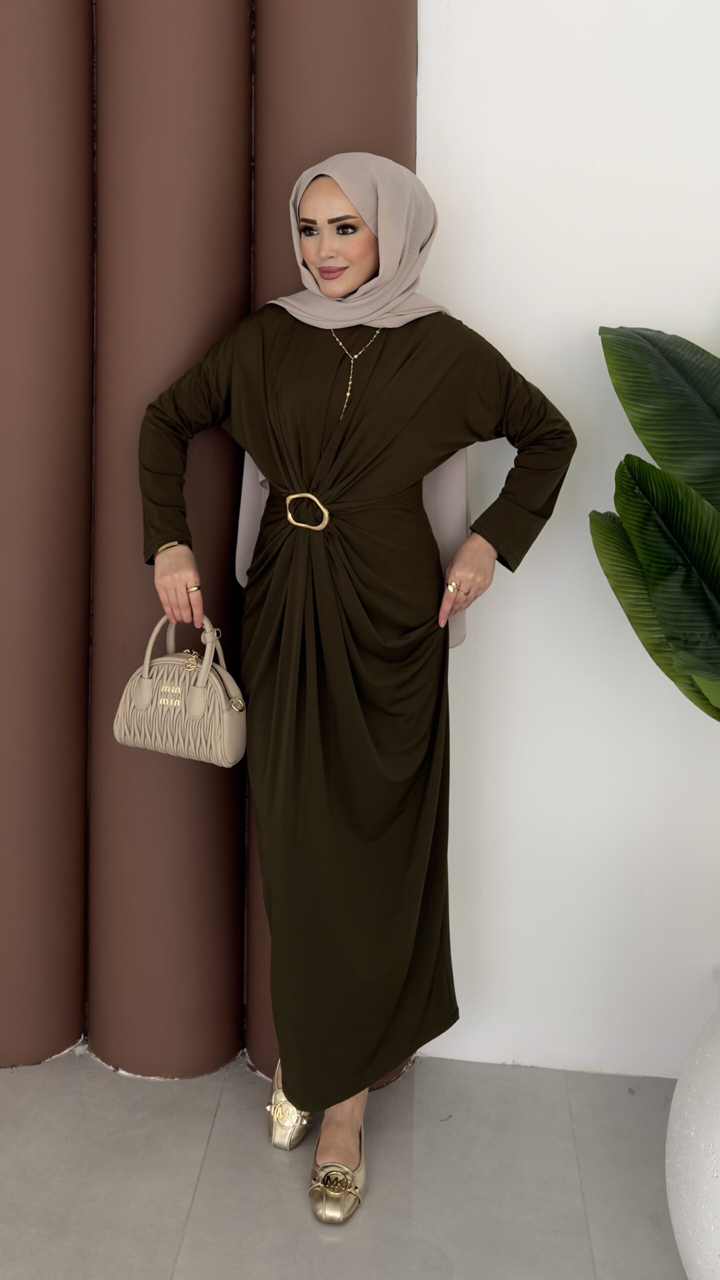 Fiori Sandy Tokalı Elbise |  