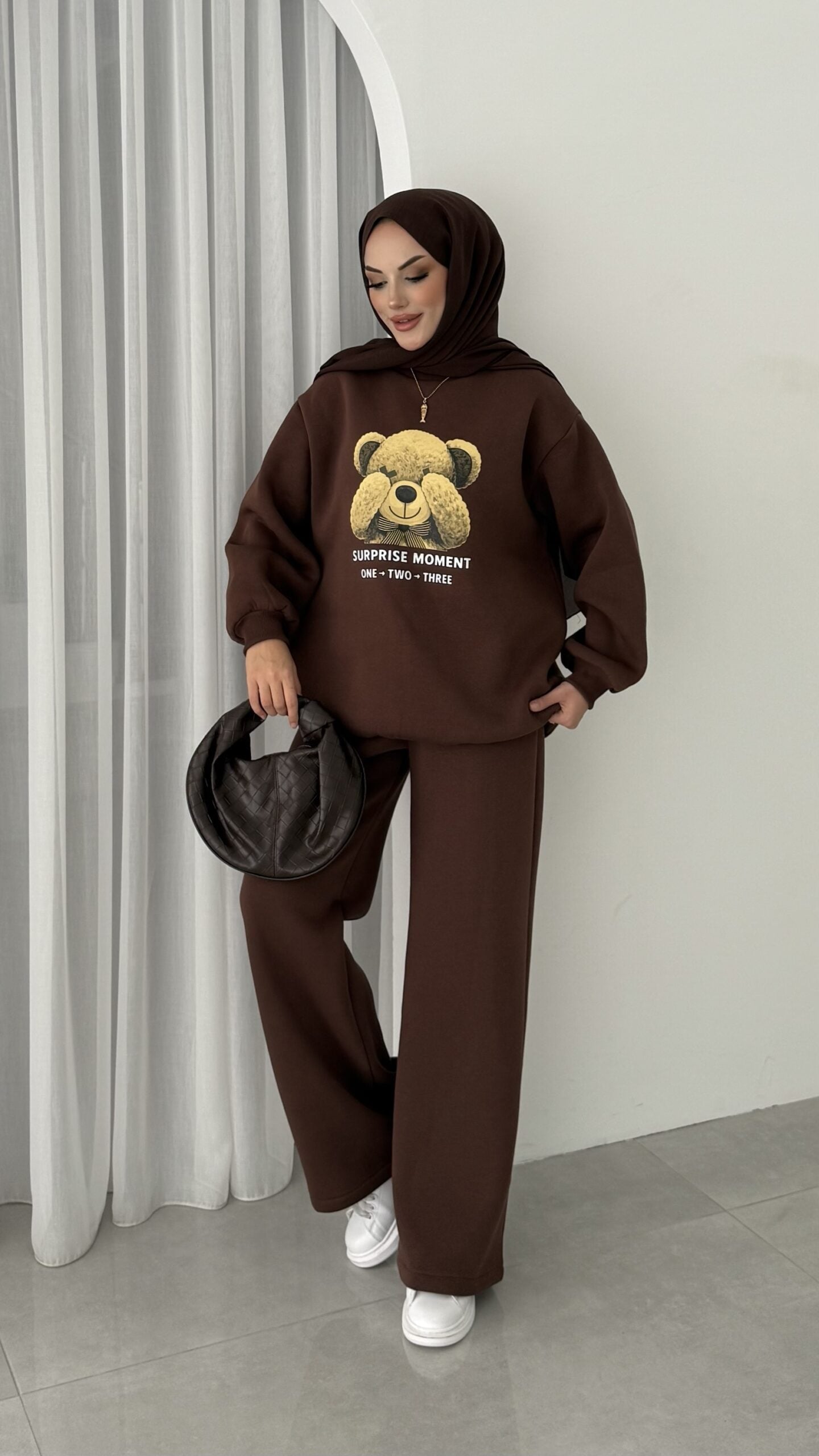 Puffy Şardonlu Sweat İkili Takım |  
