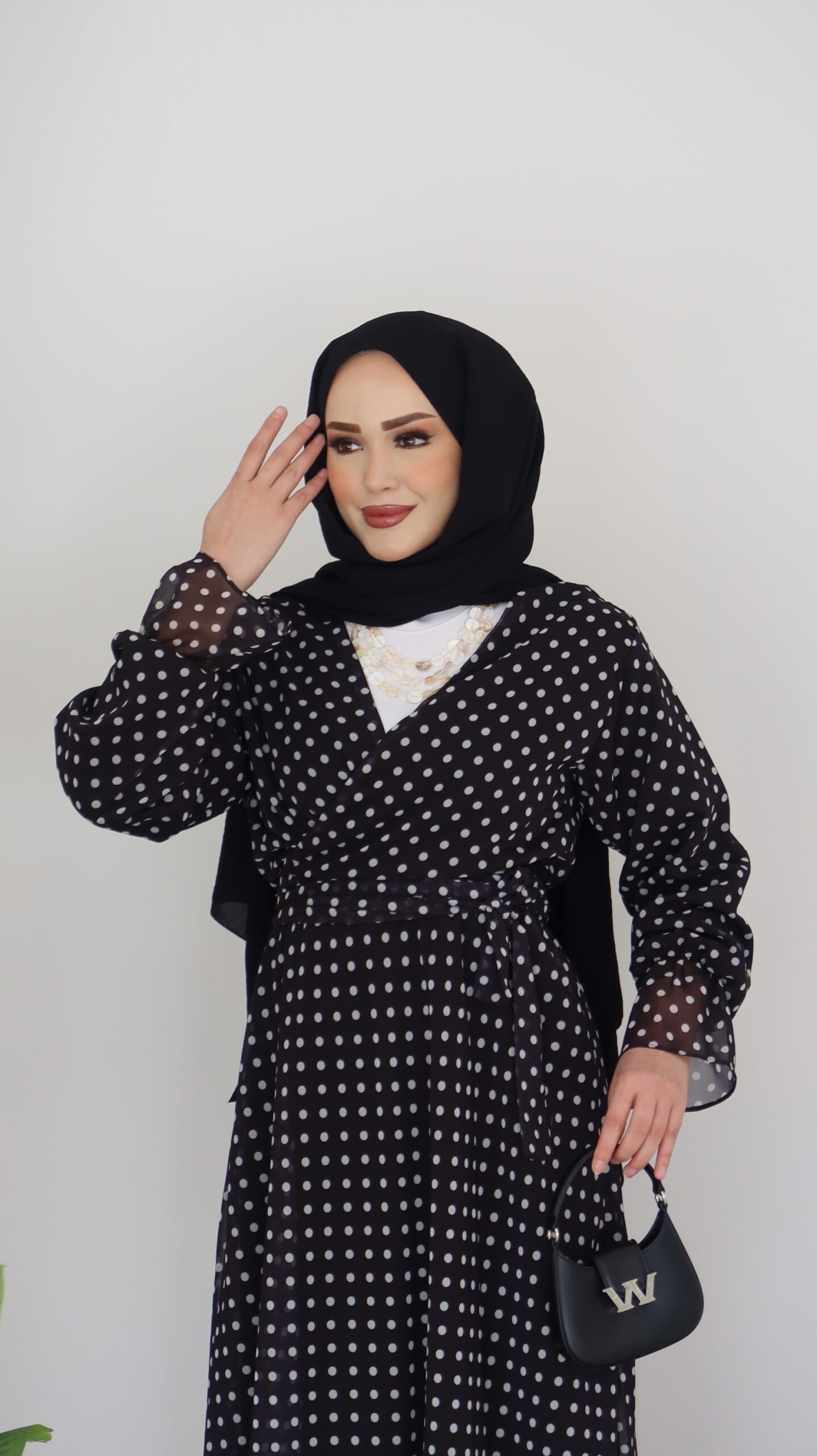 Puanteli Şifon Etekli İkili Takım |  
