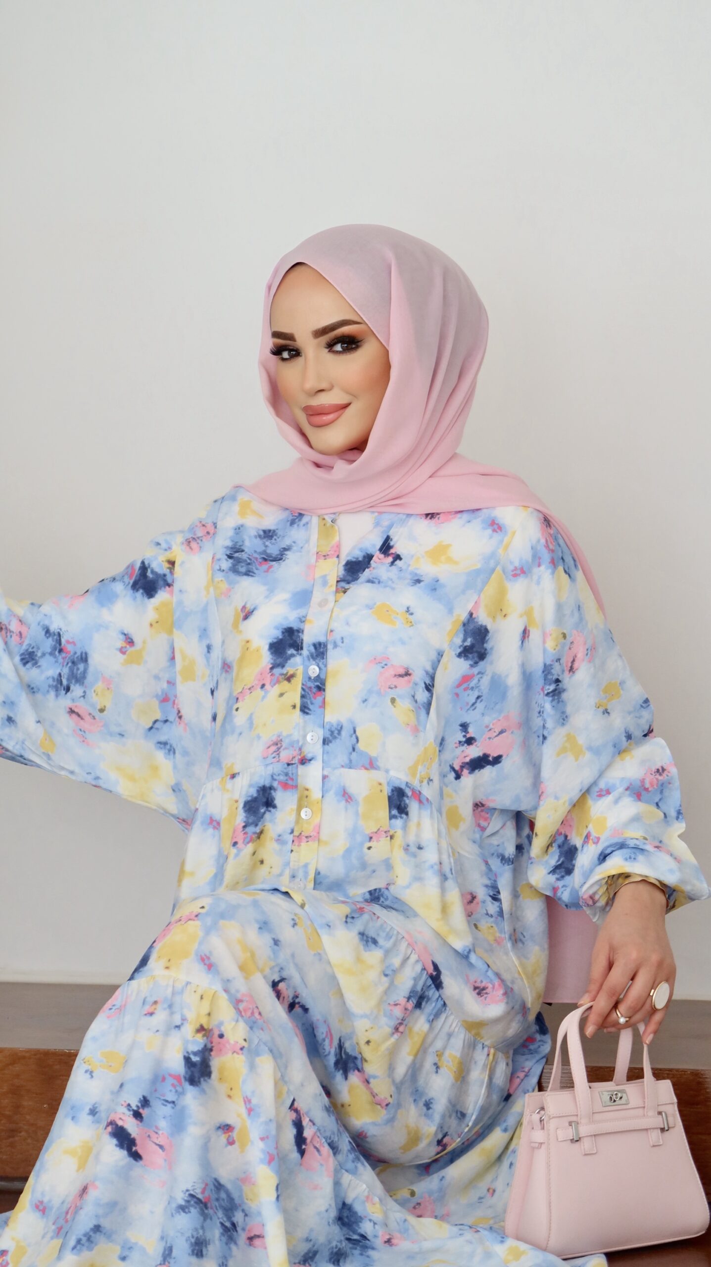 Mango Etnik Desenli Tensel Elbise |  