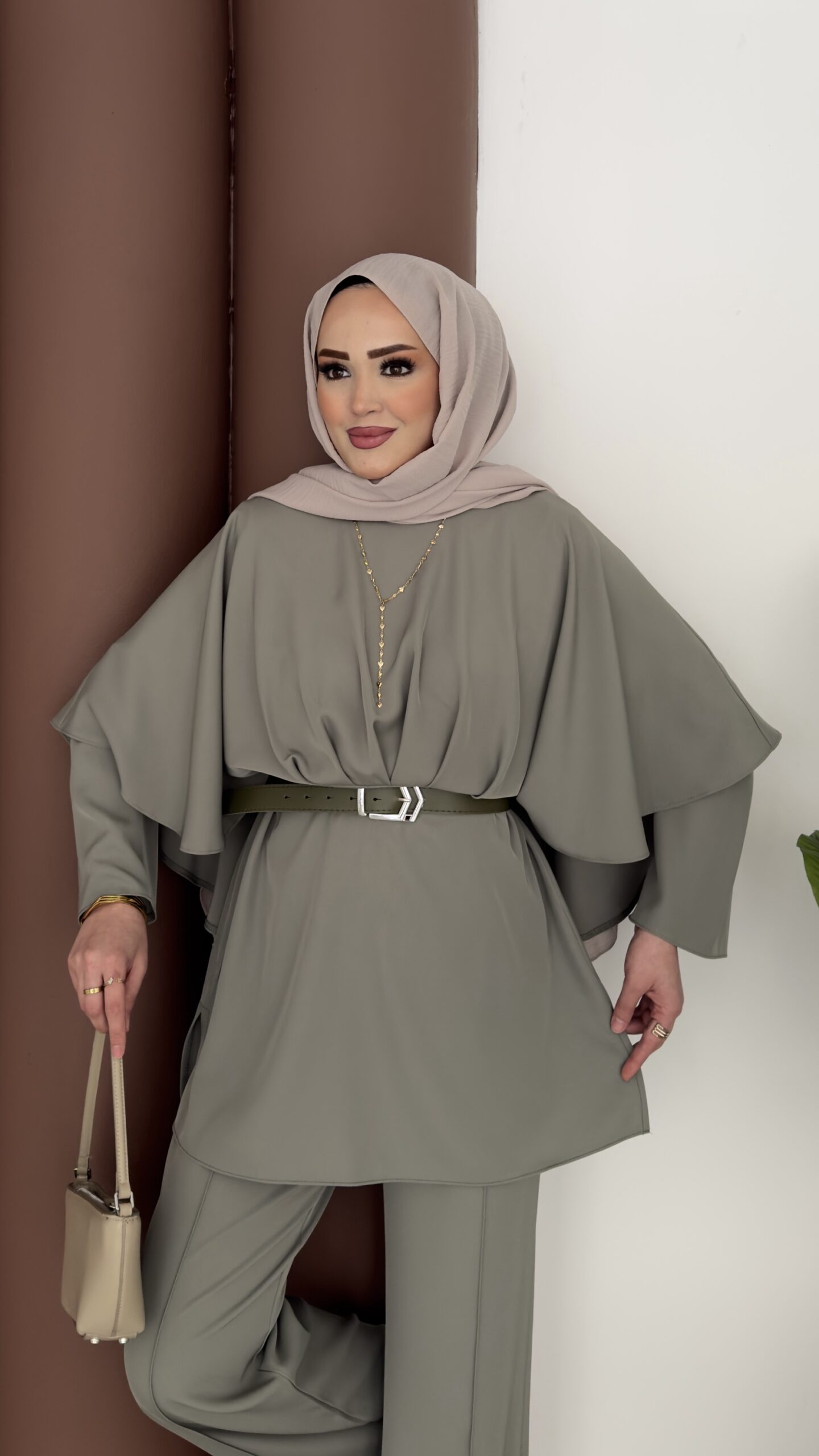 Arabic Pelerinli Modal İkili Takım |  