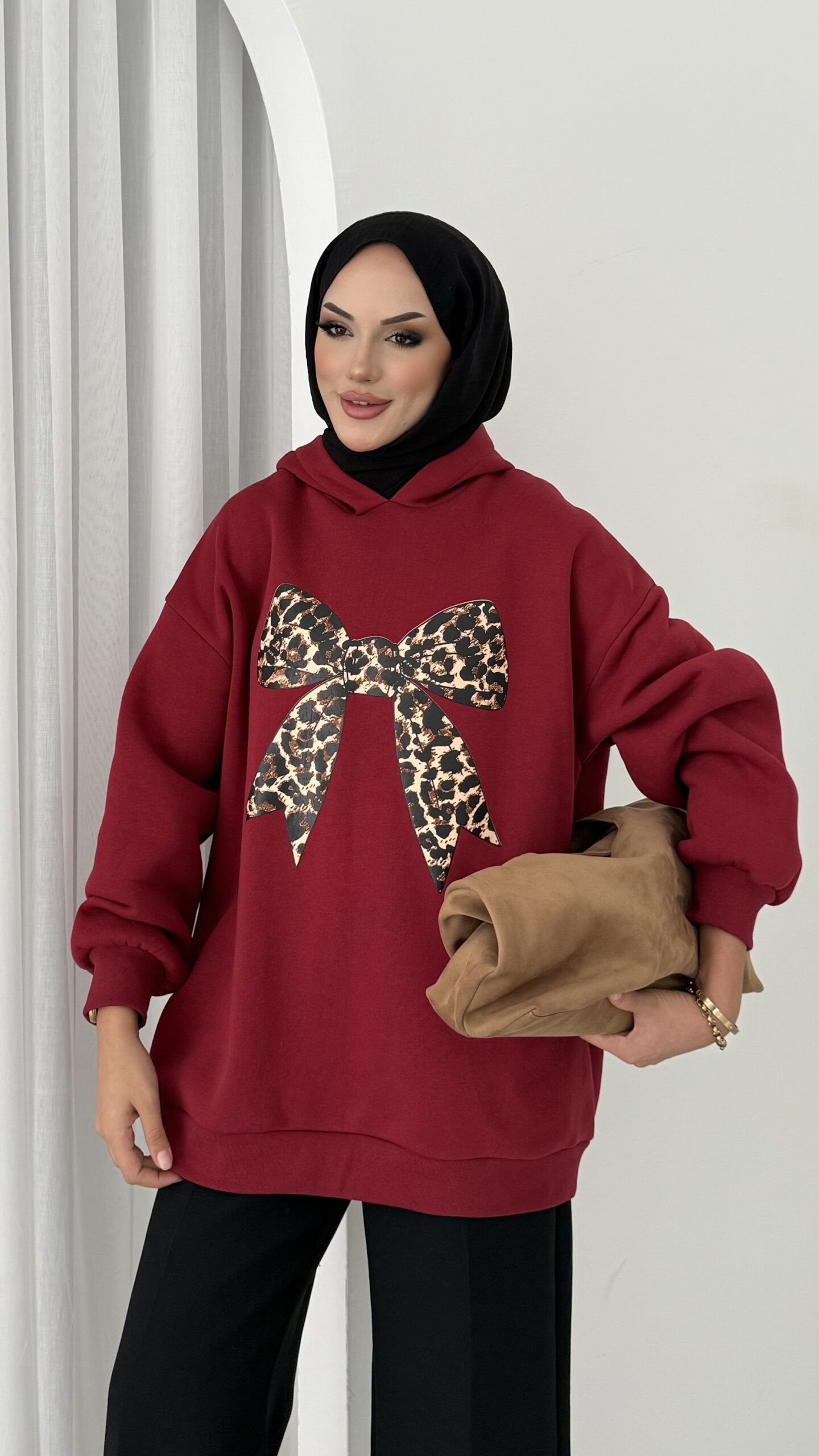 Kurdela Baskılı Şardonlu Sweatshirt |  