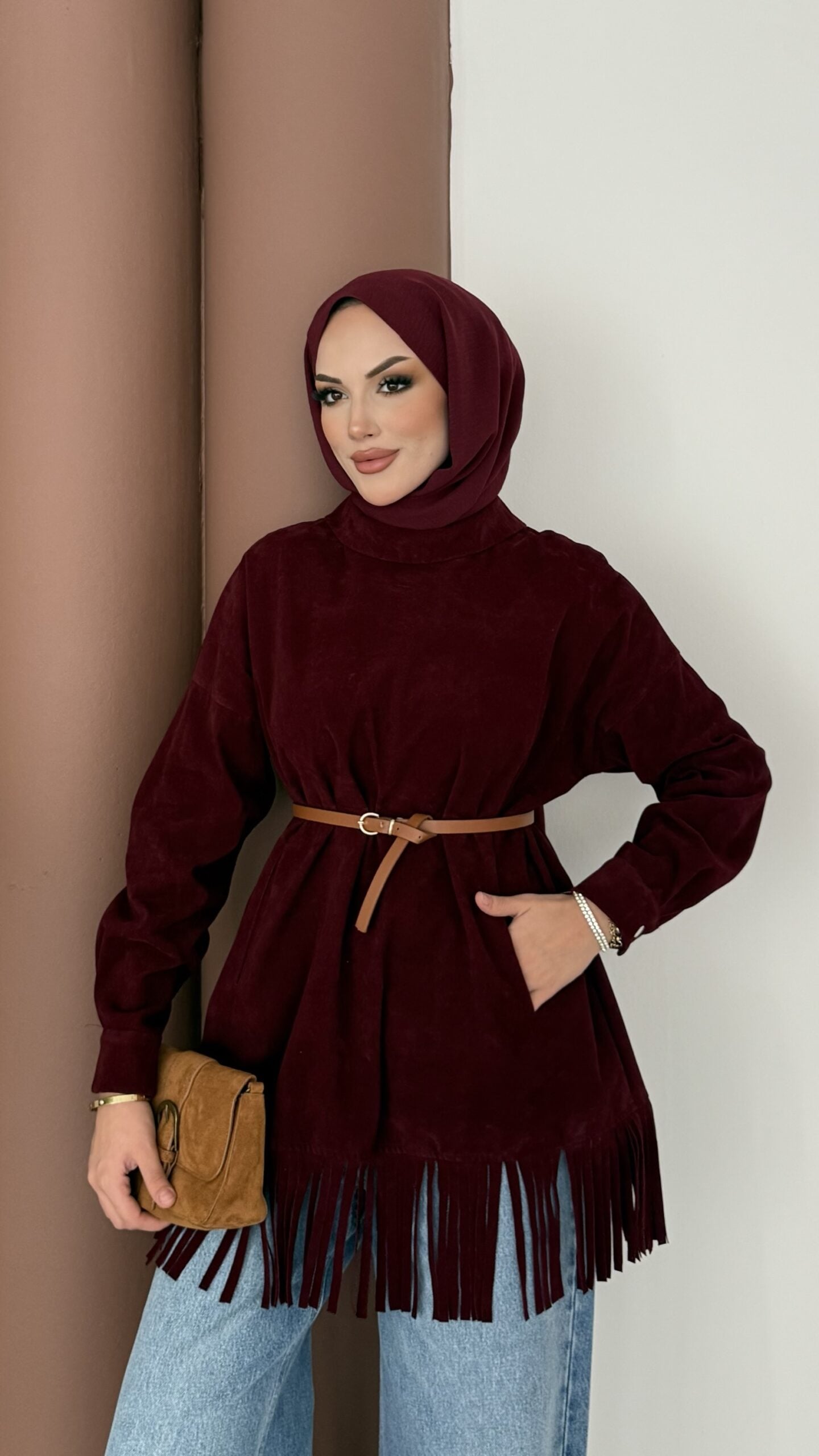 Autumn Süet Fırfırlı Tunik |  