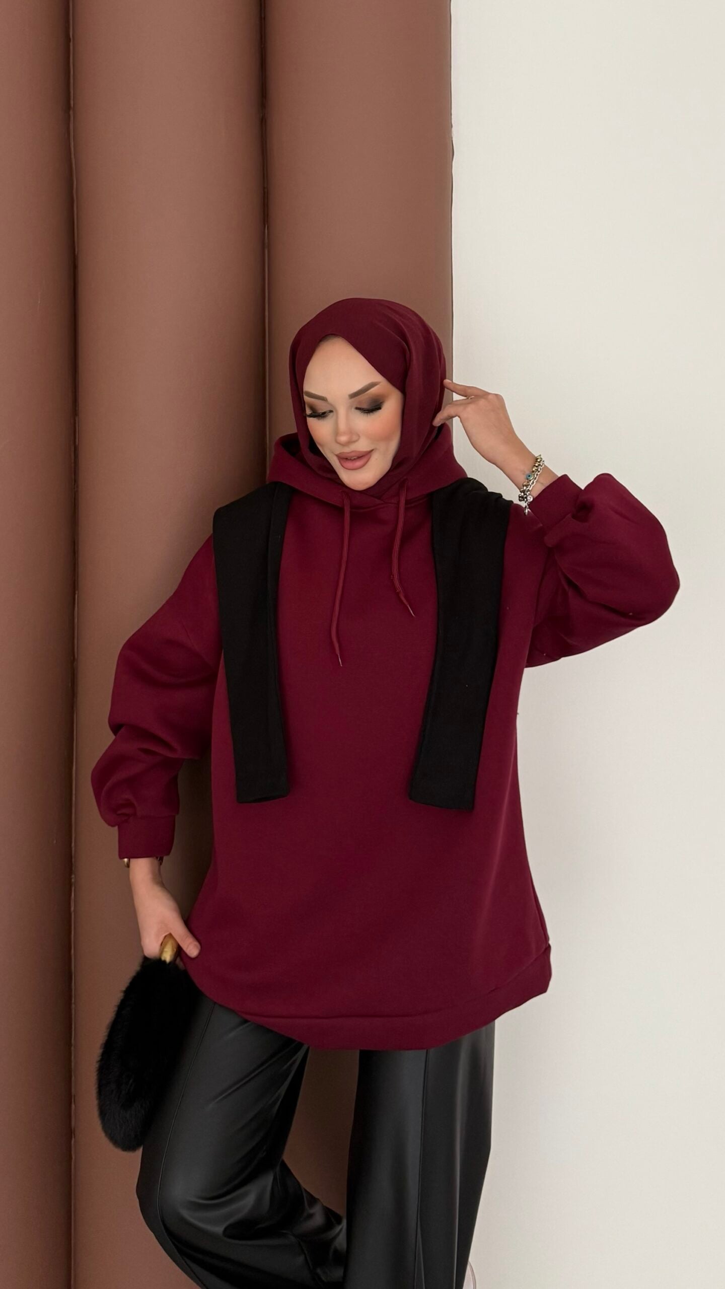 Oversize Basic Şardonlu Sweat |  