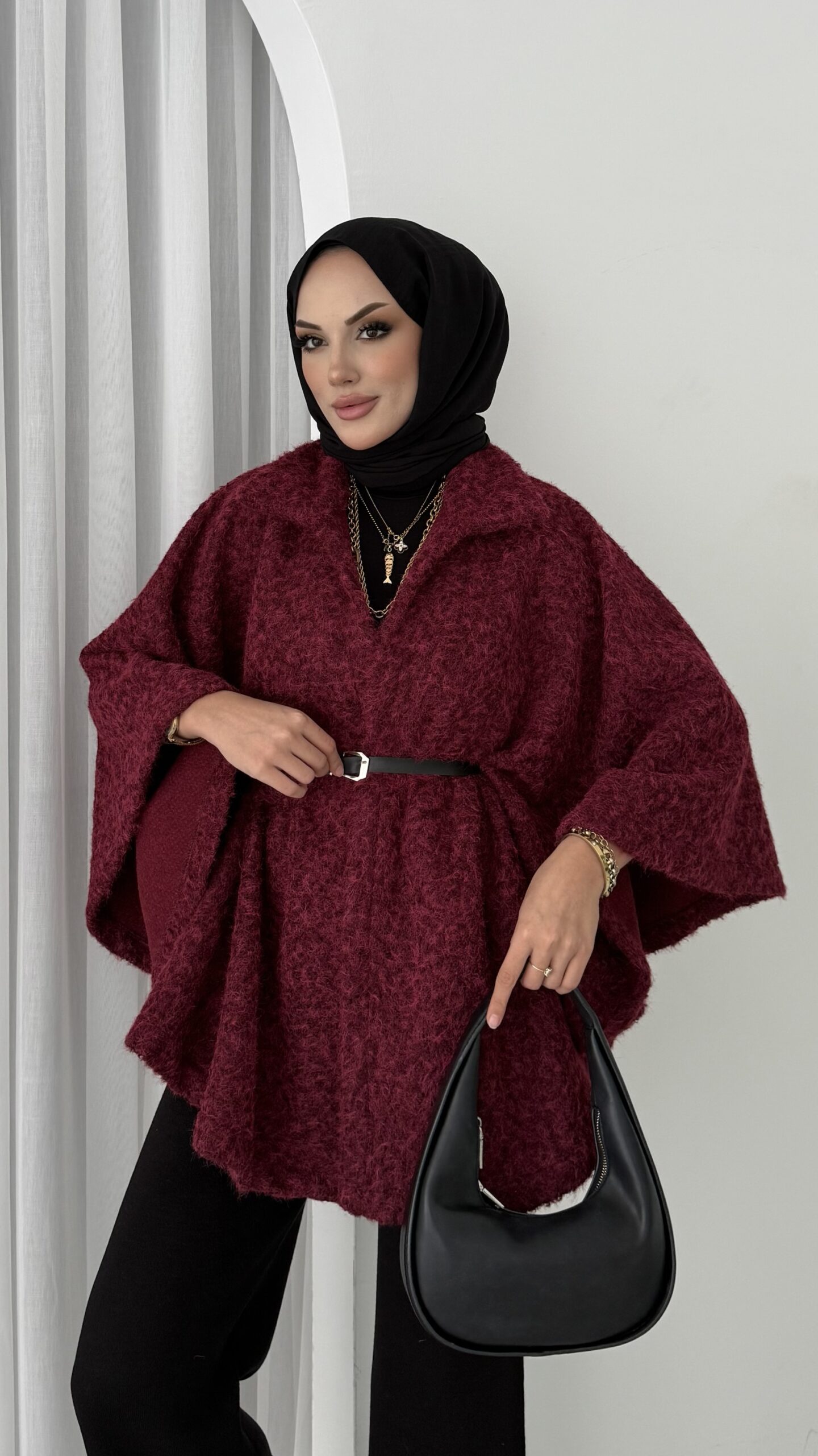 Premium Kılçıklı Kemerli Panço |  