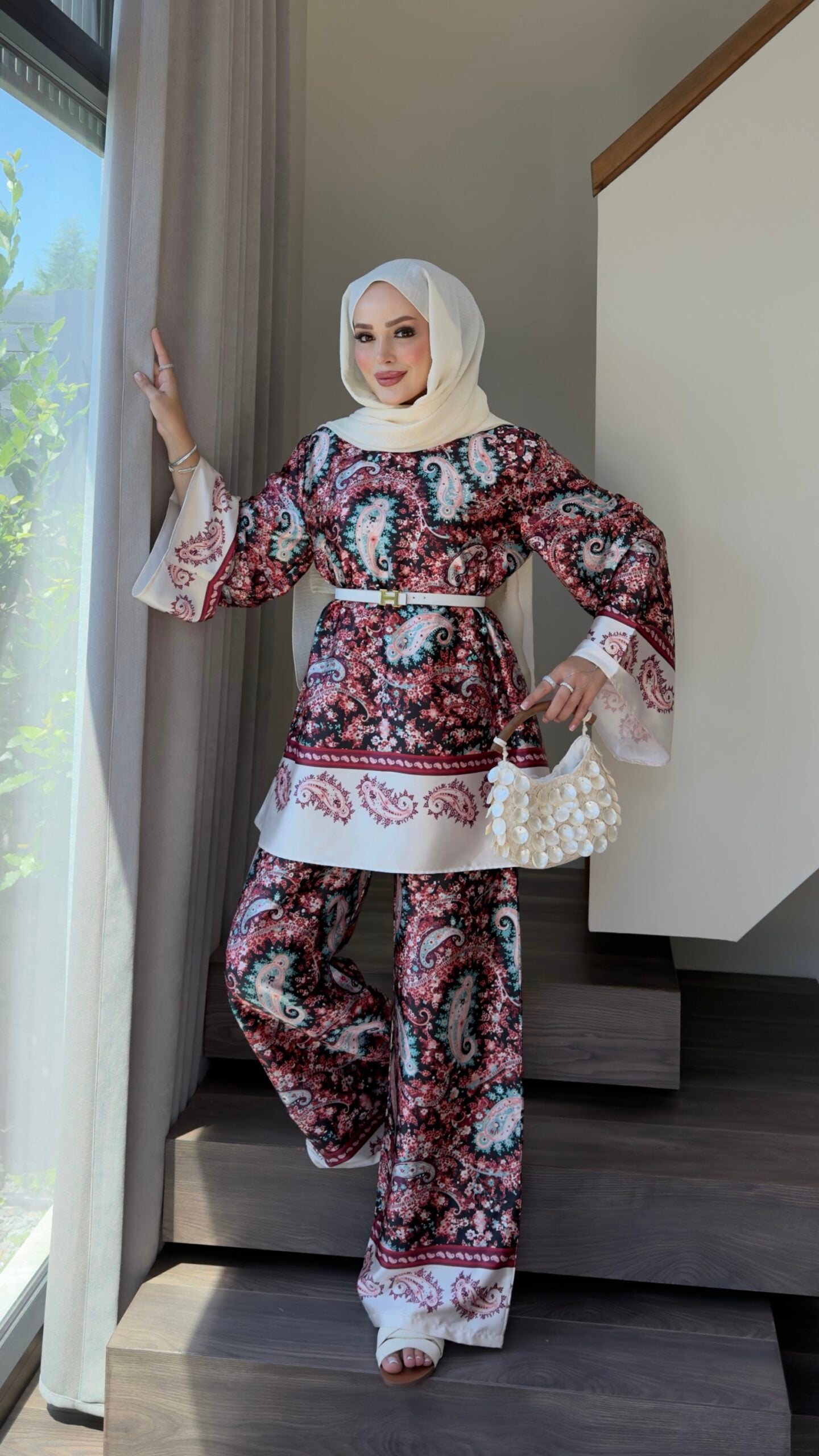 Etnika Desen Saten İkili Takım |  