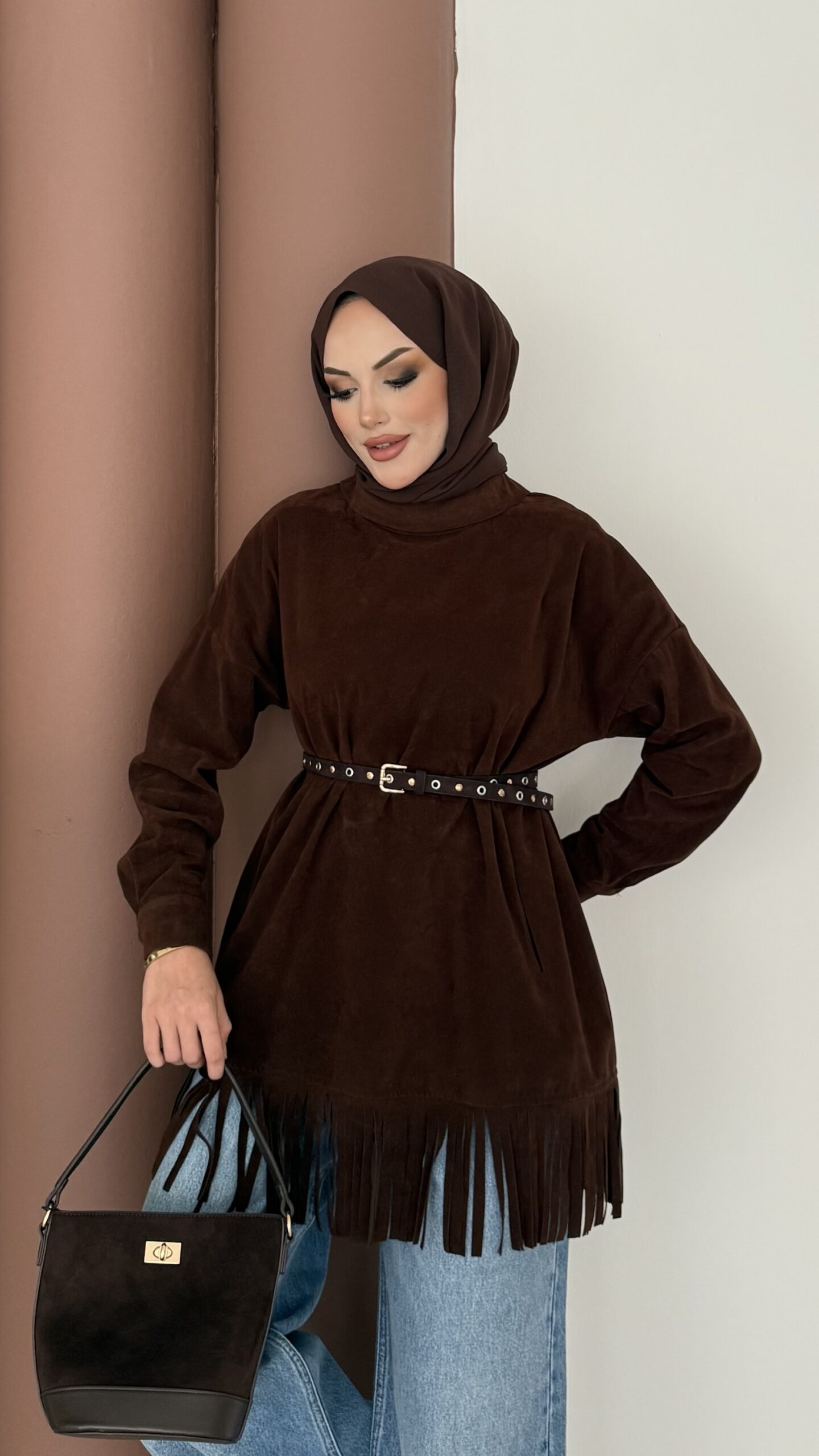 Autumn Süet Fırfırlı Tunik |  