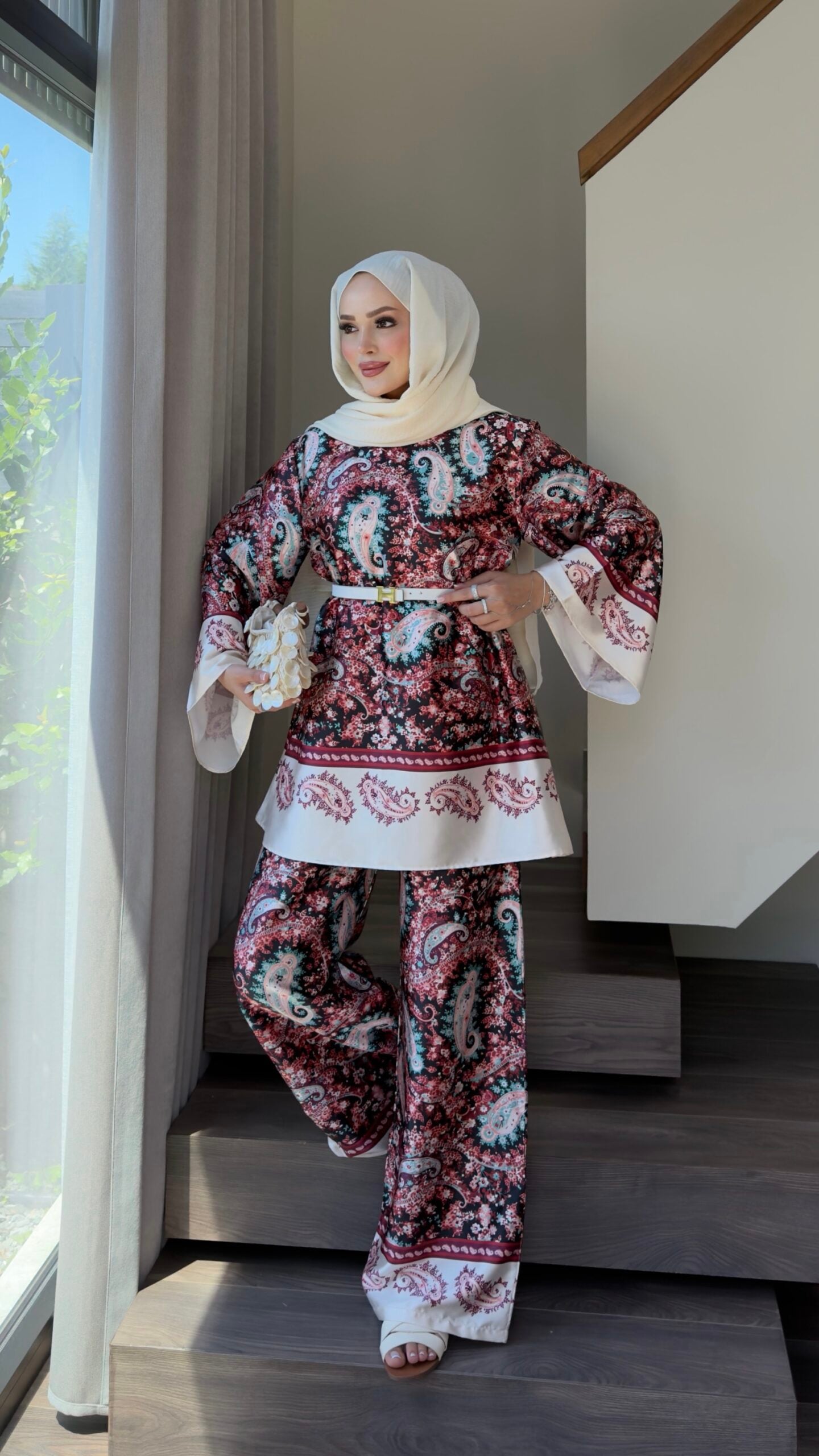 Etnika Desen Saten İkili Takım |  