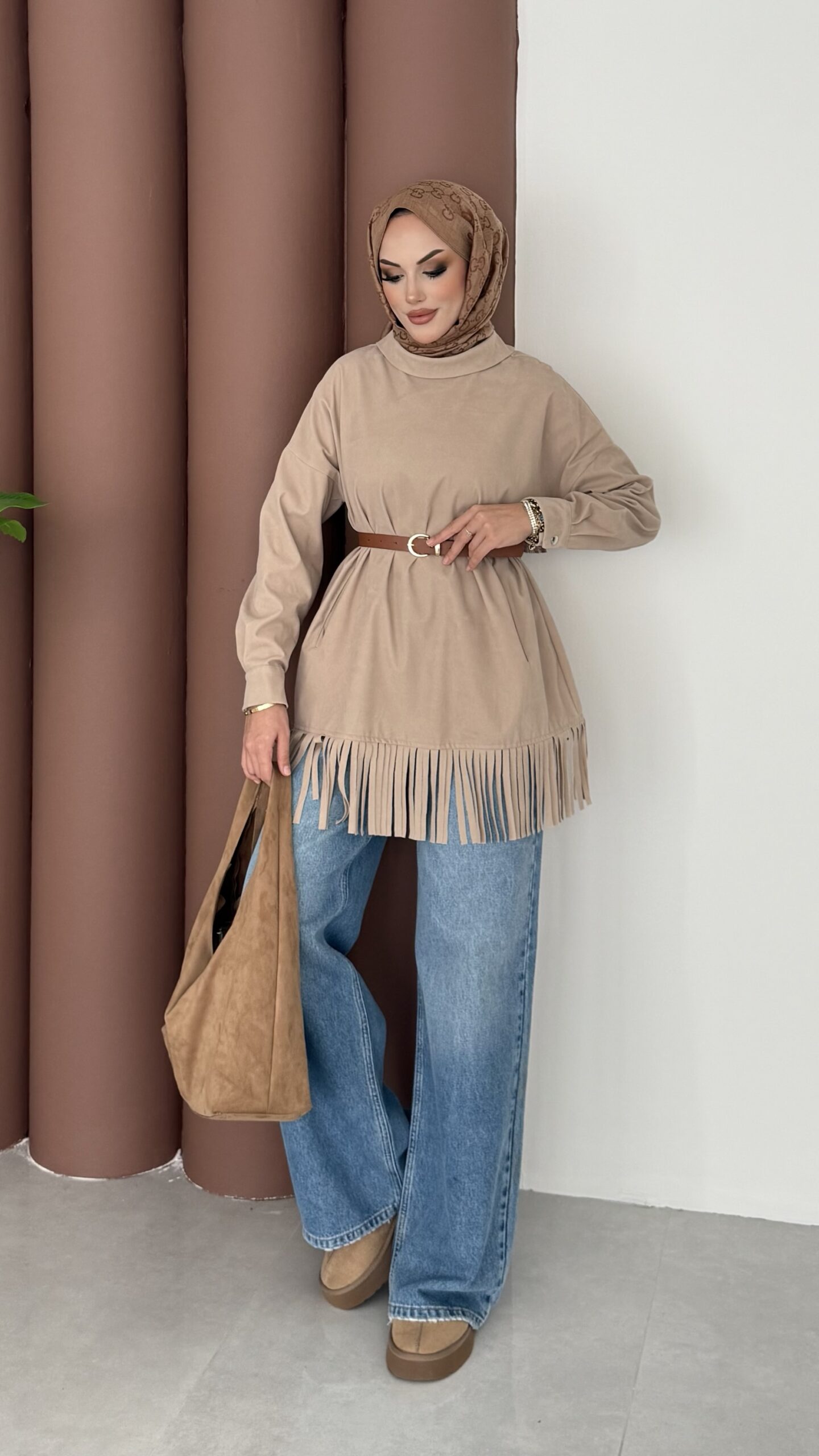 Autumn Süet Fırfırlı Tunik |  