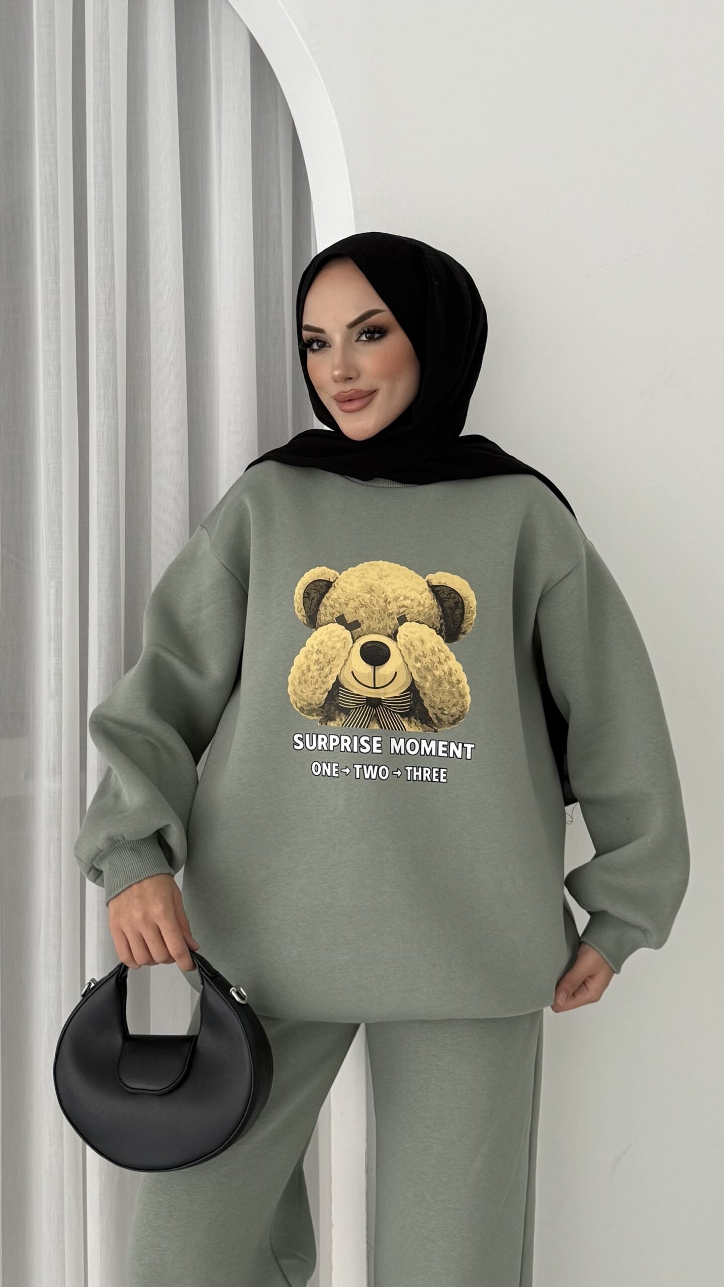 Puffy Şardonlu Sweat İkili Takım |  