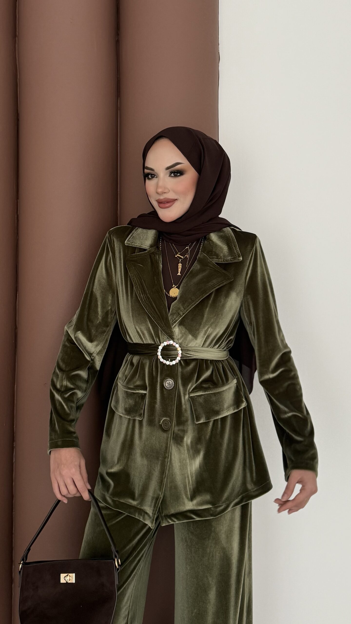 İconic Kadife Blazer İkili Takım |  