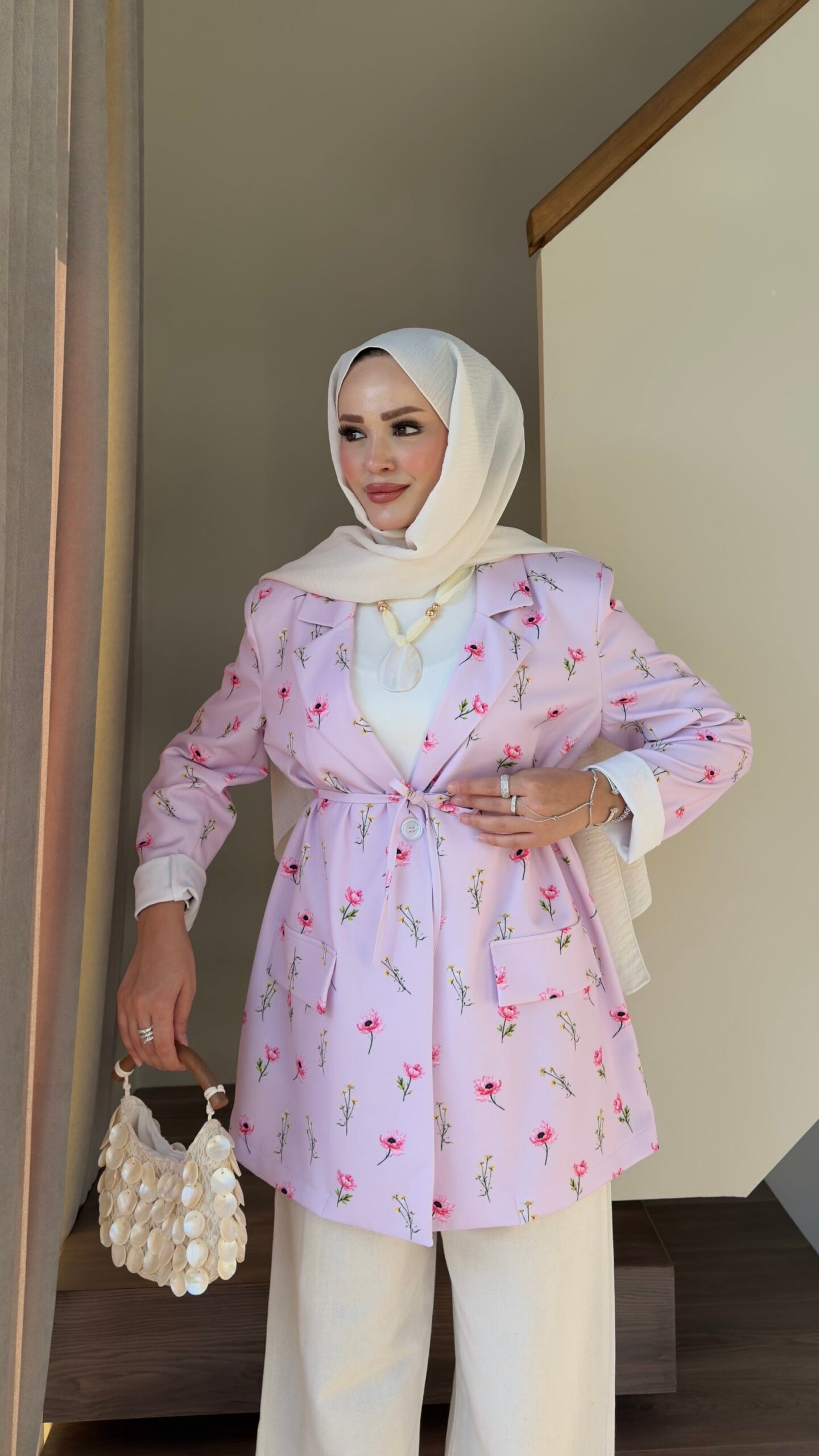 Çiçek Desenli Blazer Ceket |  