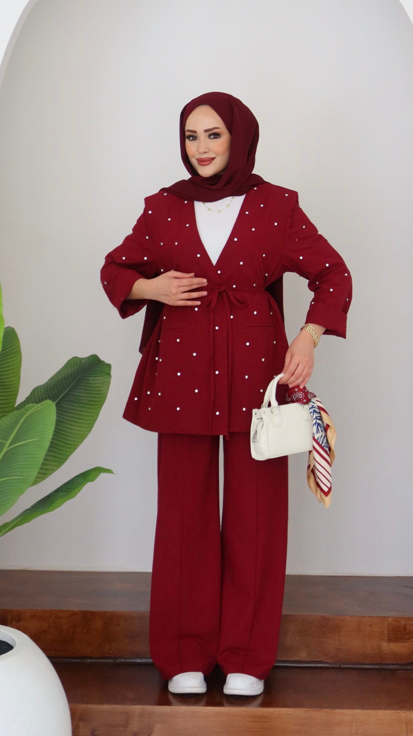 Shine Keten Ceket İkili Takım |  
