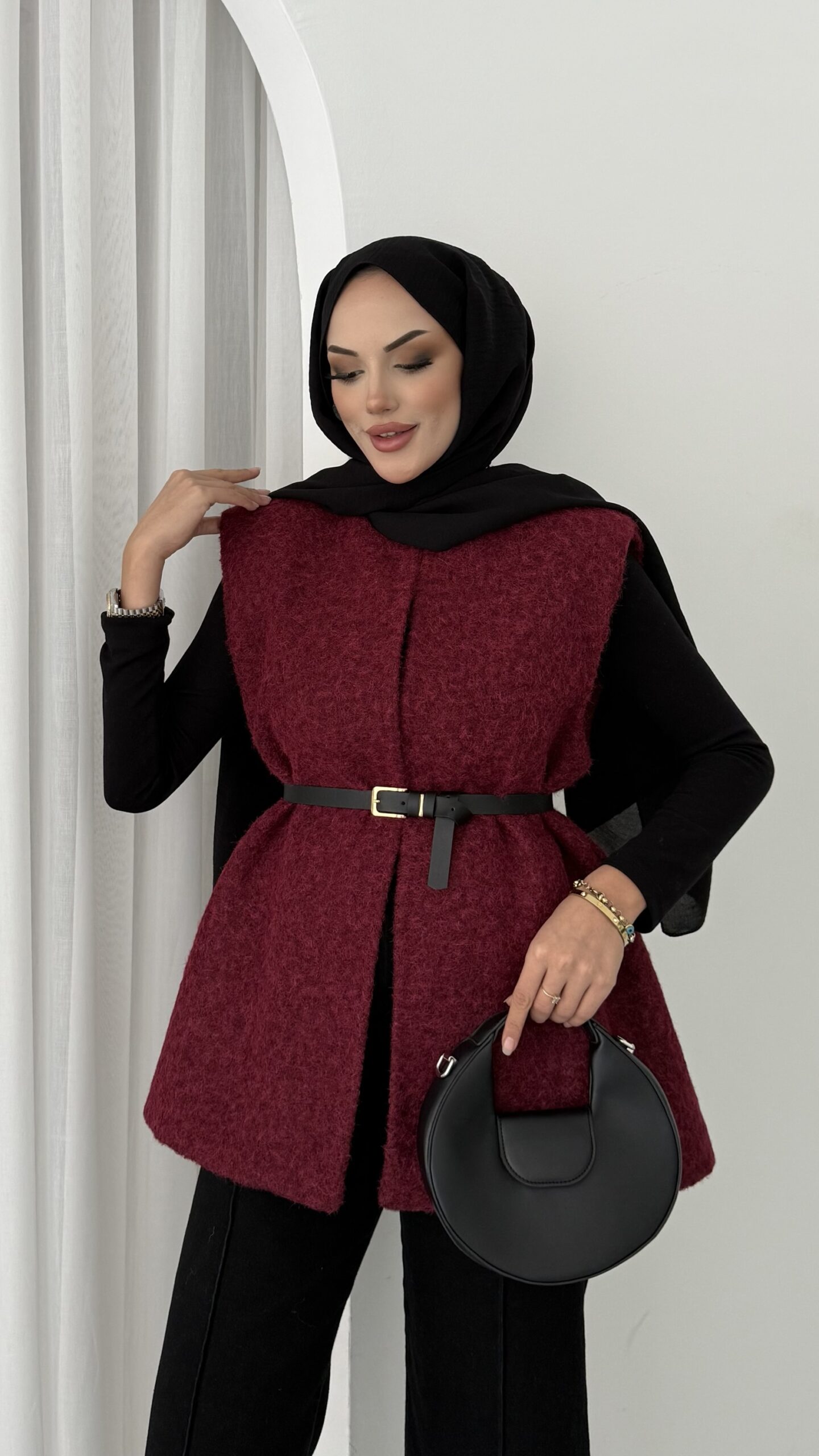 Premium Kılçıklı Kaşe Kemerli Yelek |  
