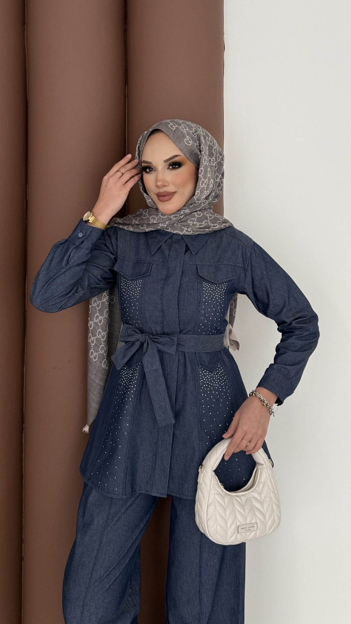 Belinda Premium Taşlı İkili Takım |  