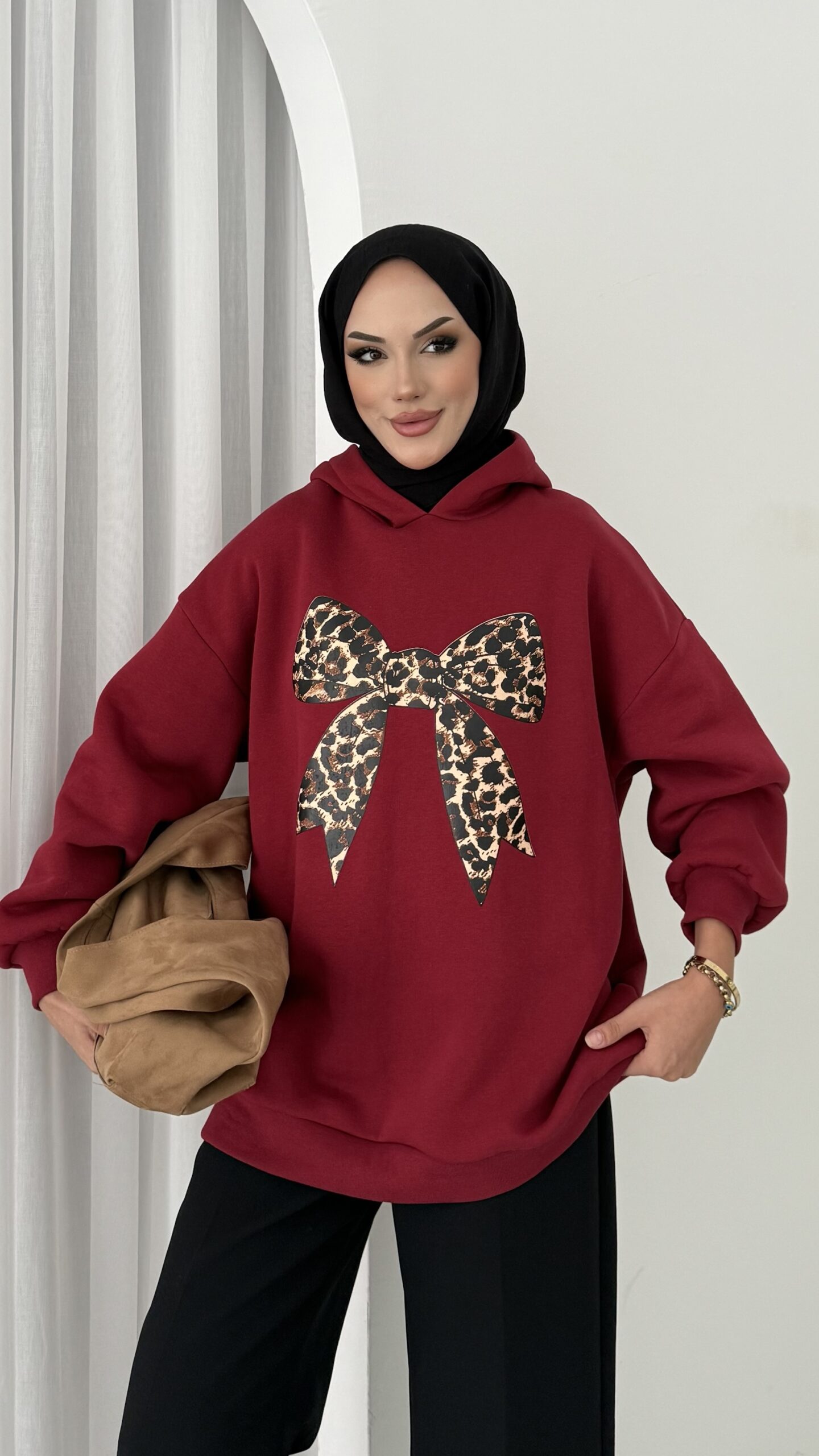 Kurdela Baskılı Şardonlu Sweatshirt |  