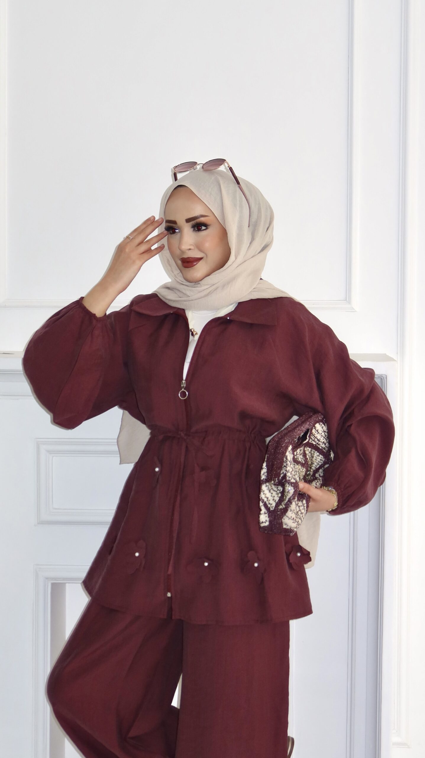 Flower İnci Tensel İkili Takım |  