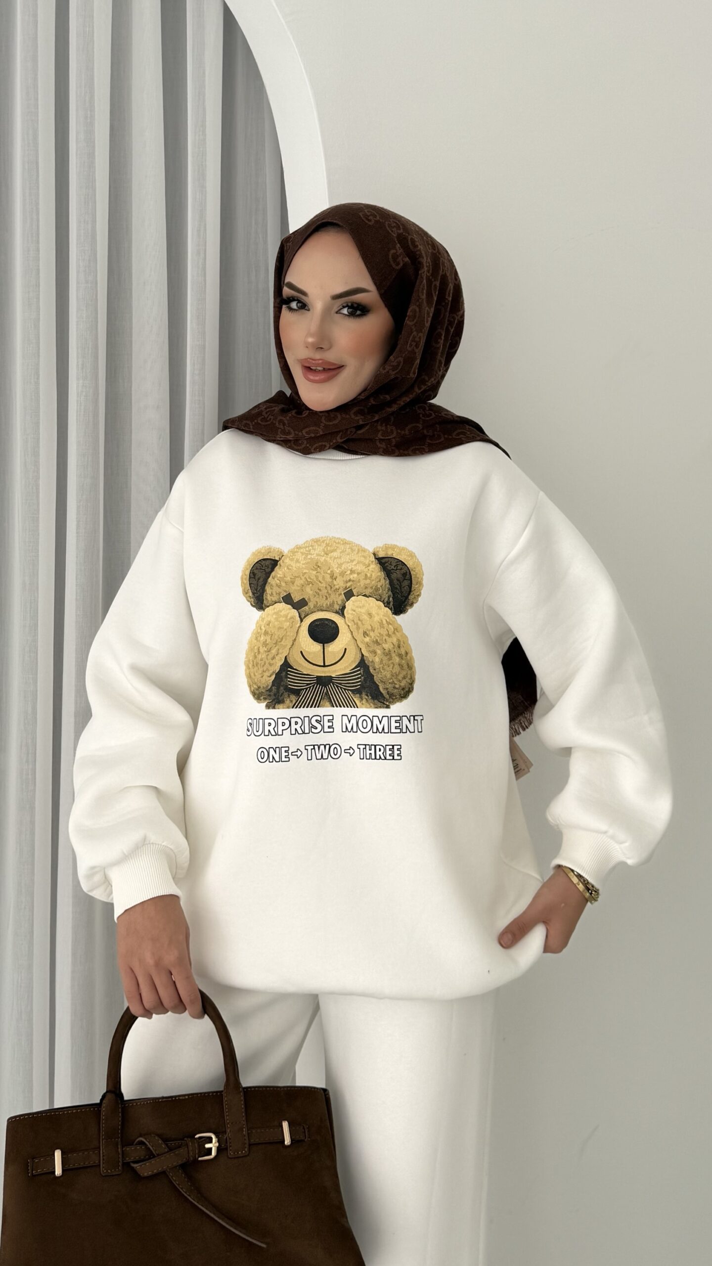 Puffy Şardonlu Sweat İkili Takım |  