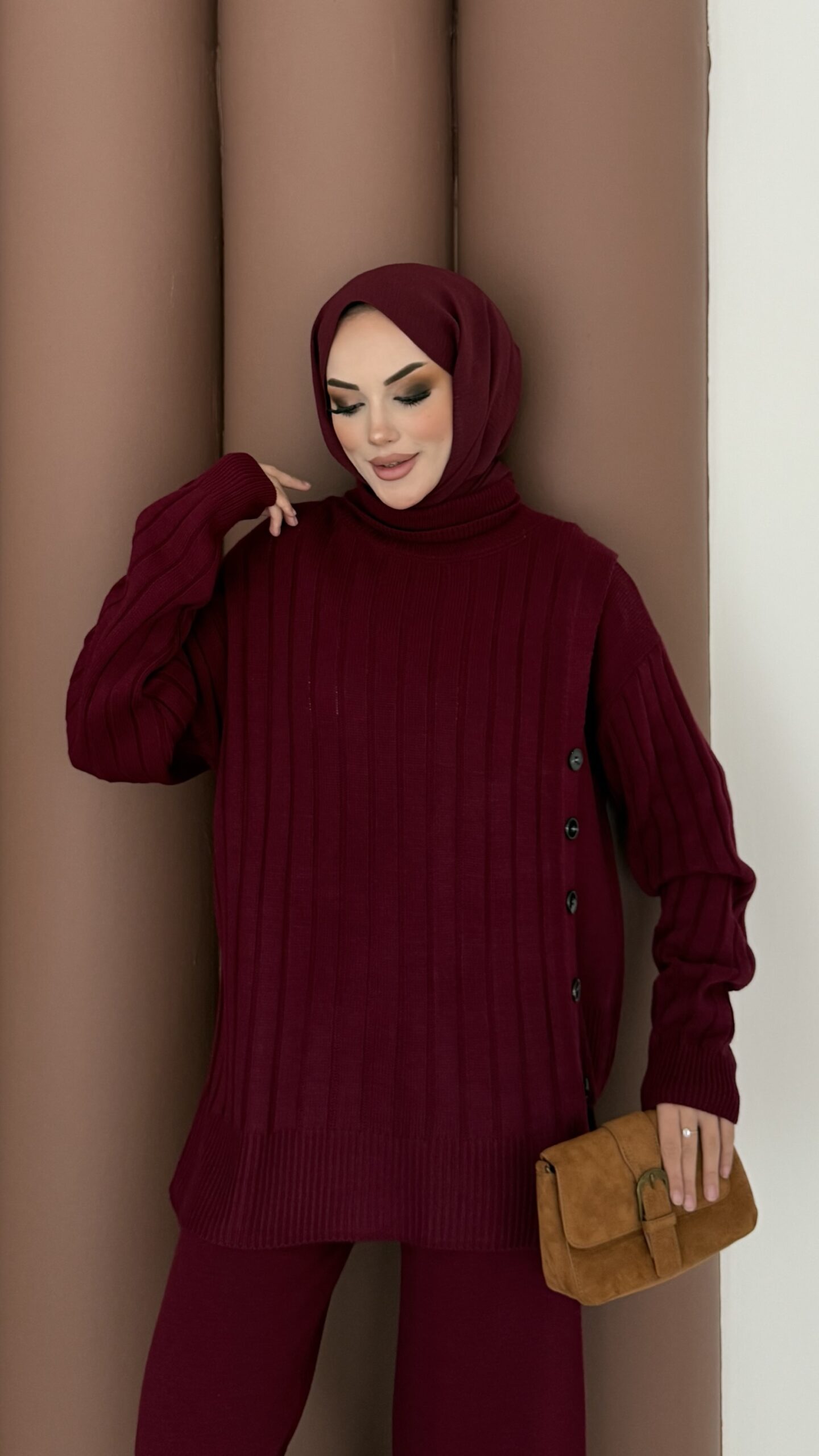 Sık Örme Fitilli Triko Takım |  