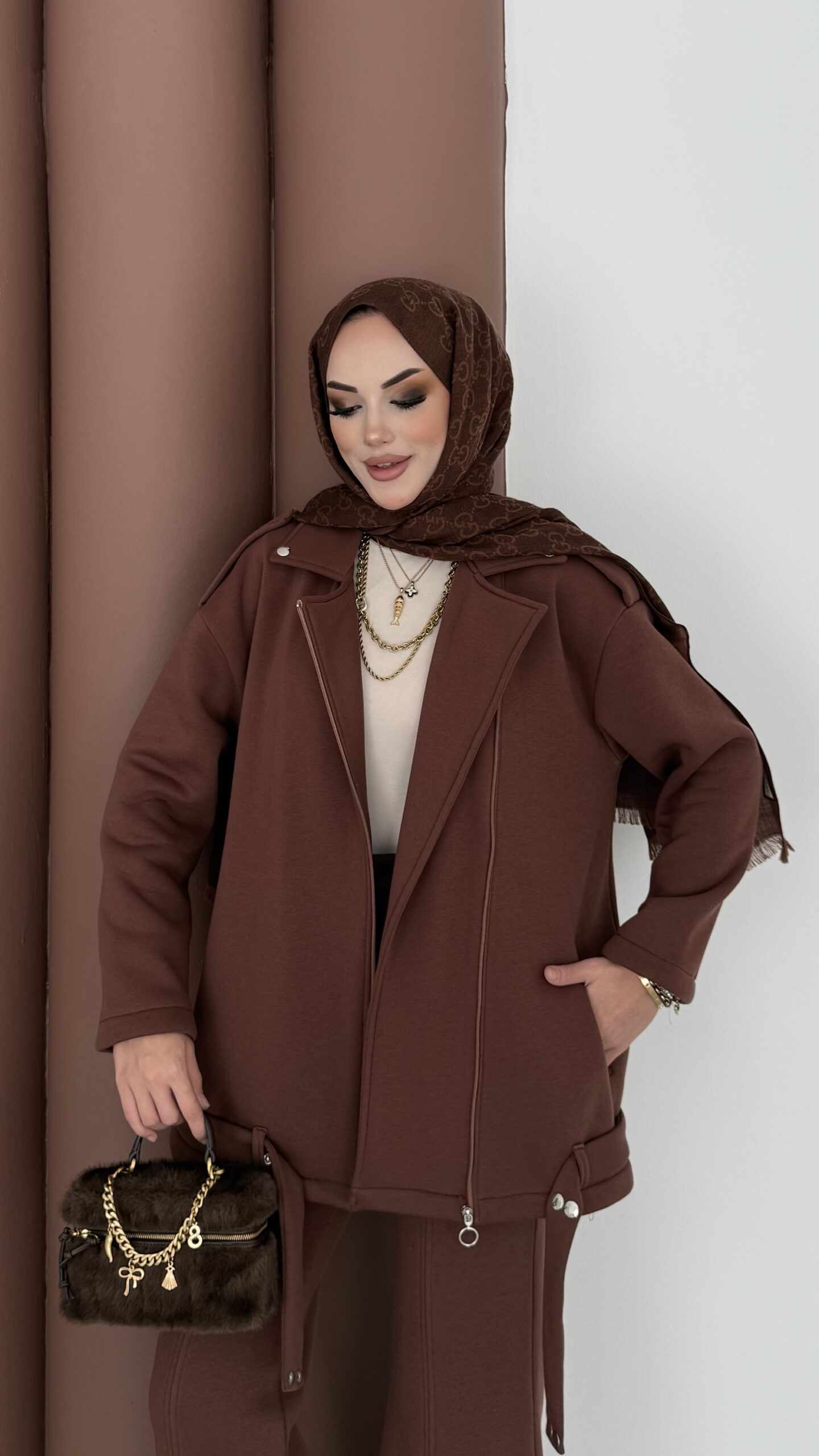 Blok Premium Şardonlu Ceket İkili Takım |  