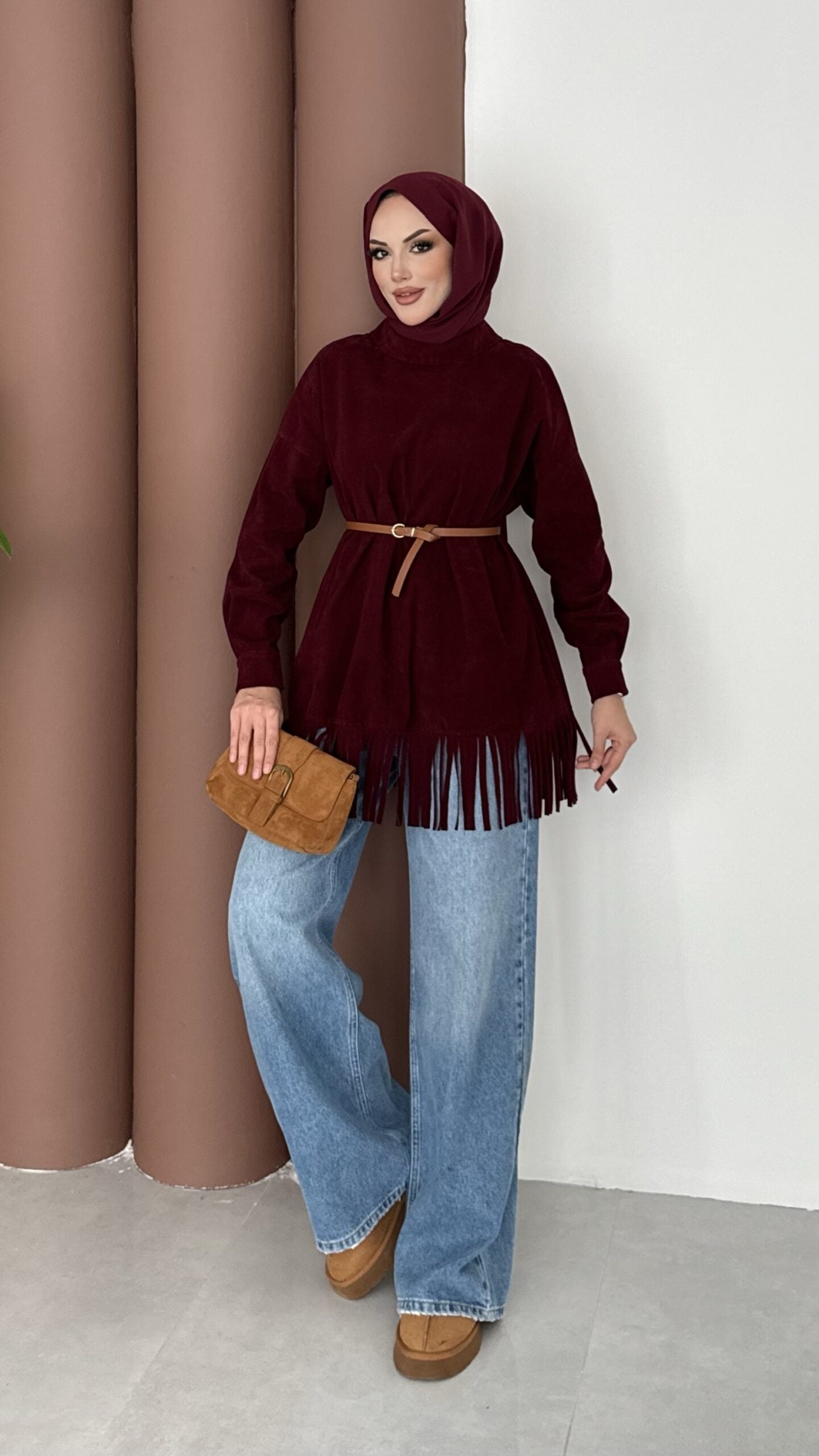 Autumn Süet Fırfırlı Tunik |  