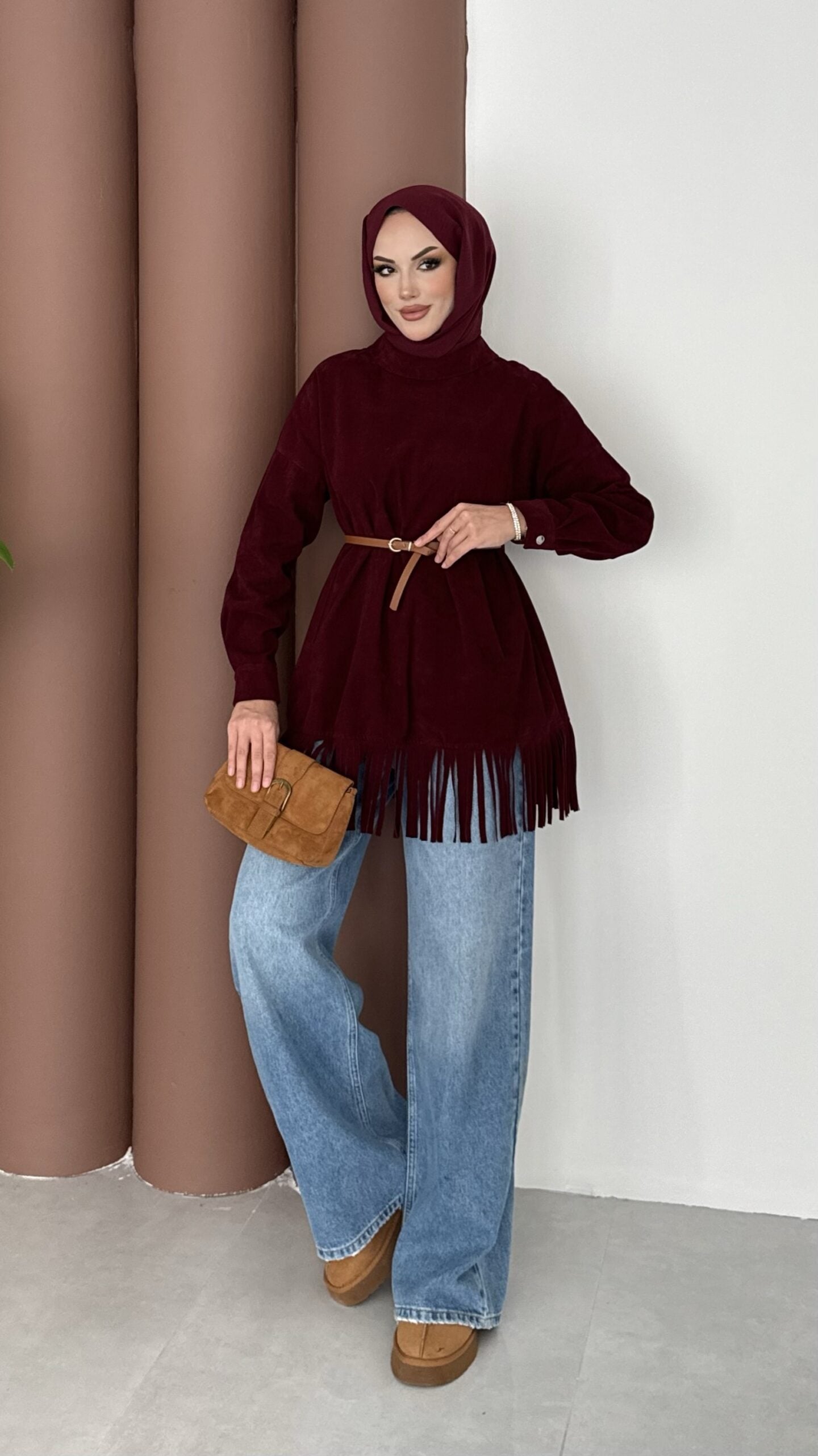 Autumn Süet Fırfırlı Tunik |  