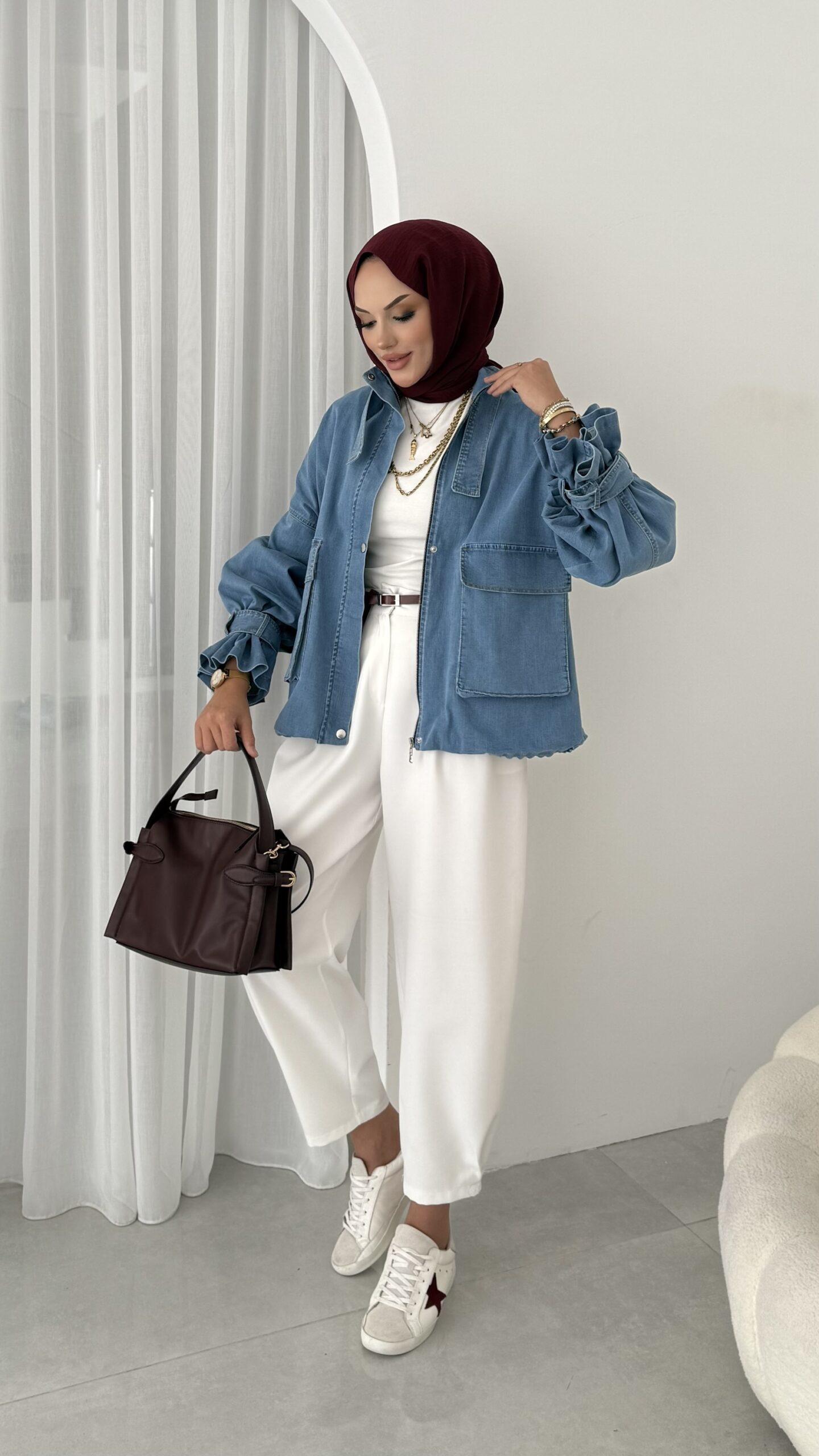Touch Denim Bomber Ceket |  