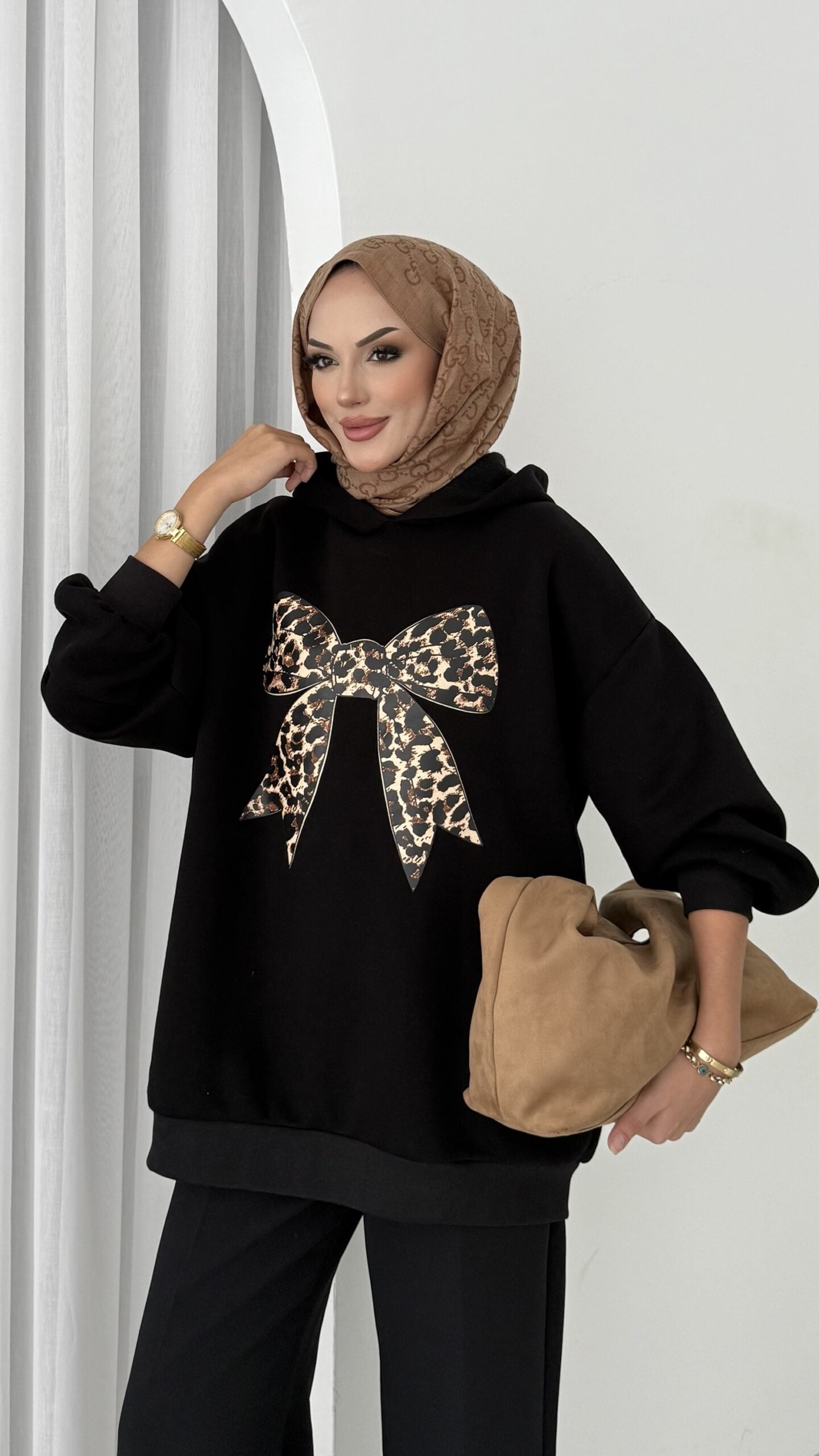 Kurdela Baskılı Şardonlu Sweatshirt |  