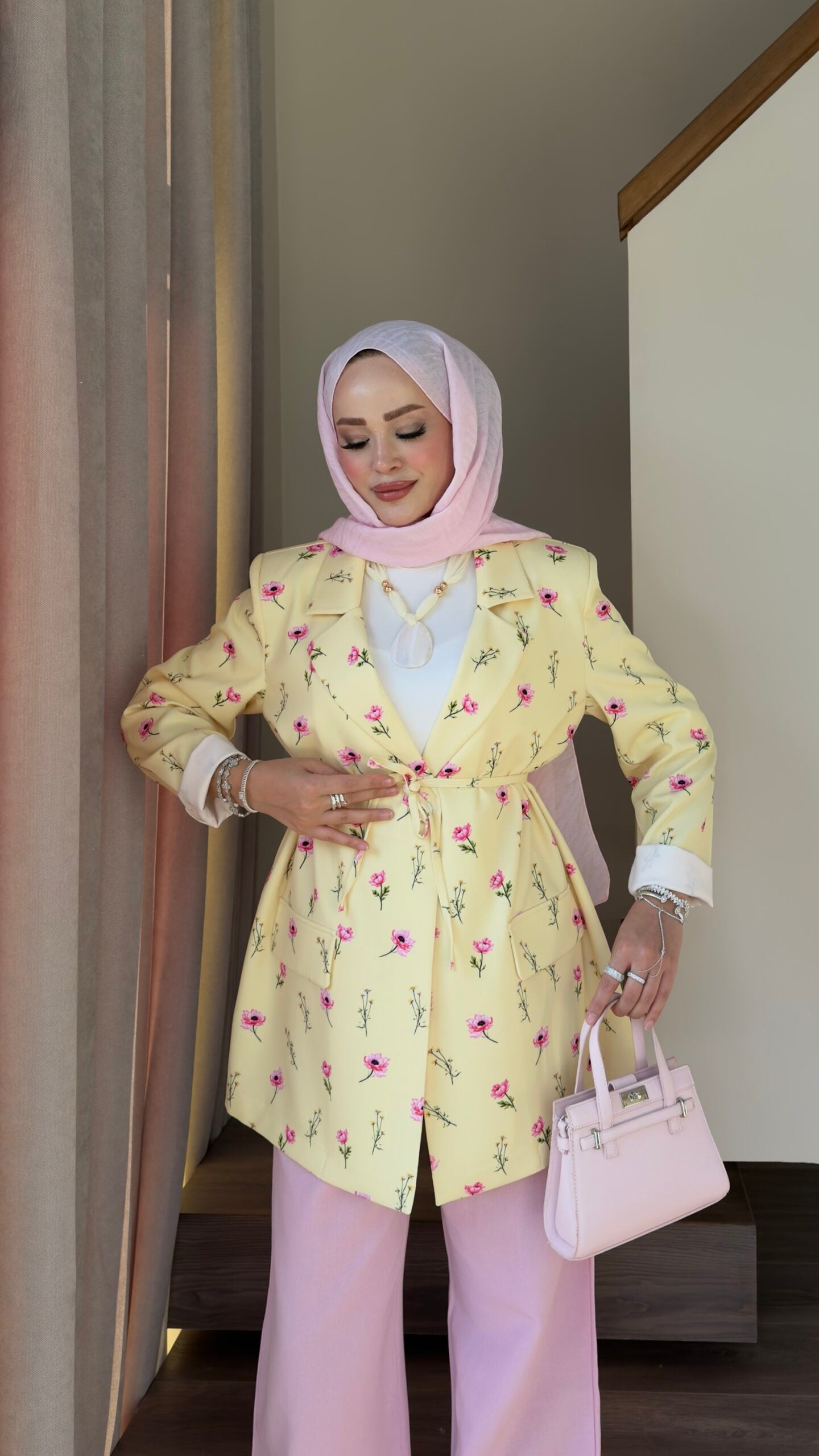 Çiçek Desenli Blazer Ceket |  