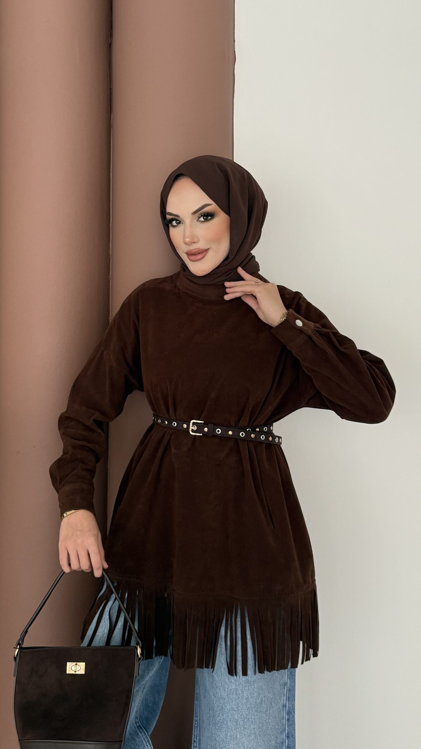 Autumn Süet Fırfırlı Tunik |  