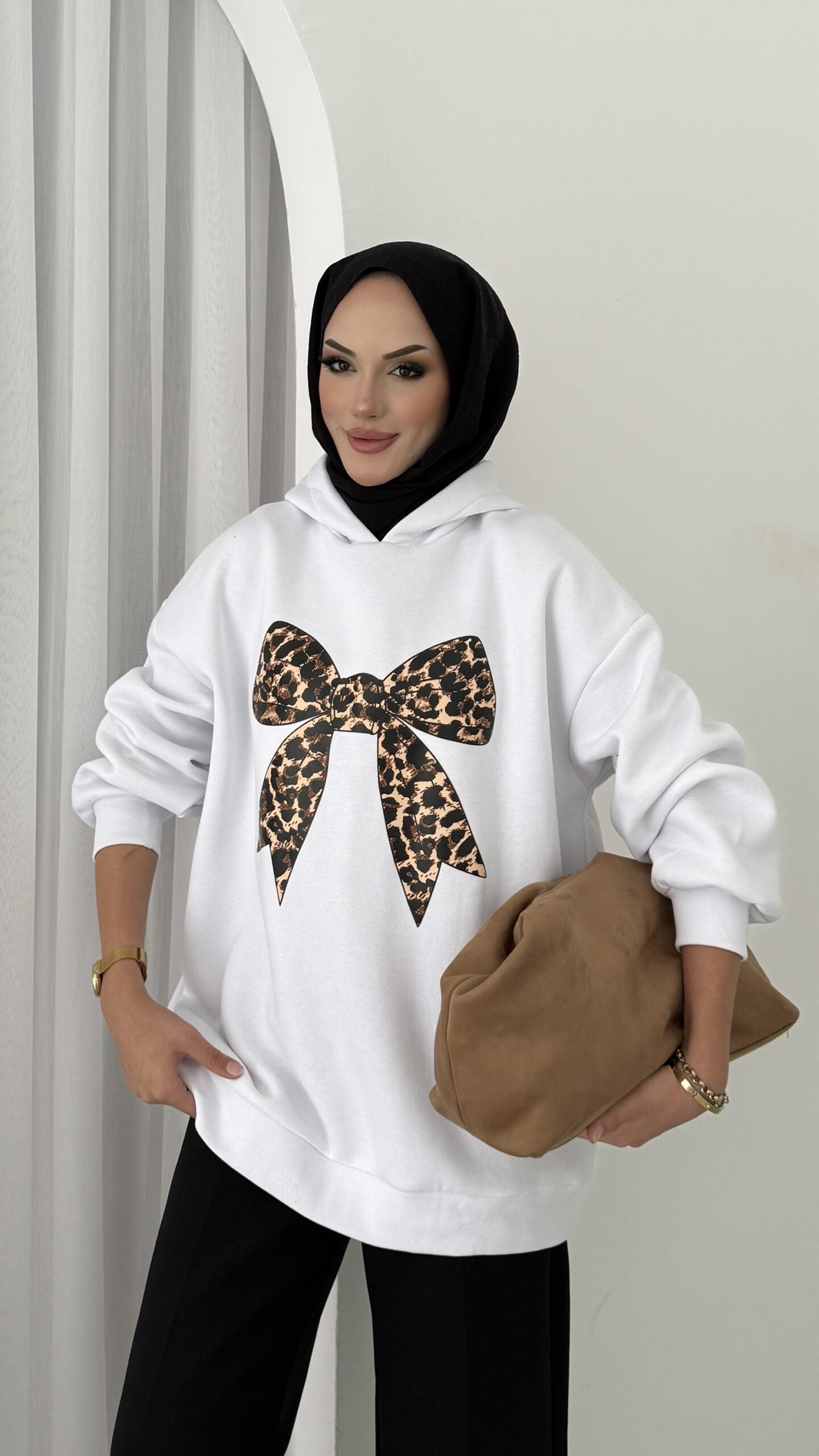 Kurdela Baskılı Şardonlu Sweatshirt |  