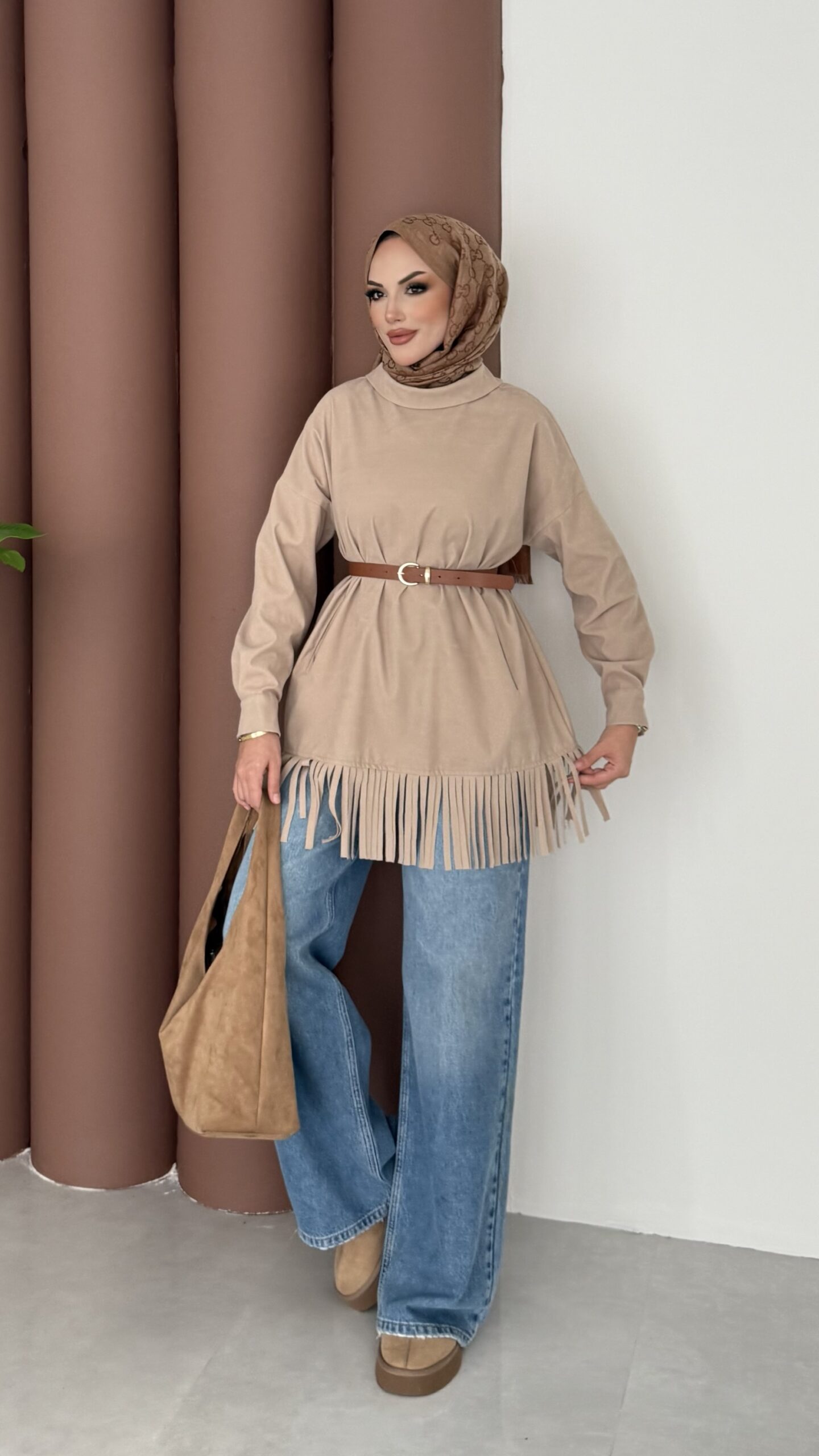Autumn Süet Fırfırlı Tunik |  