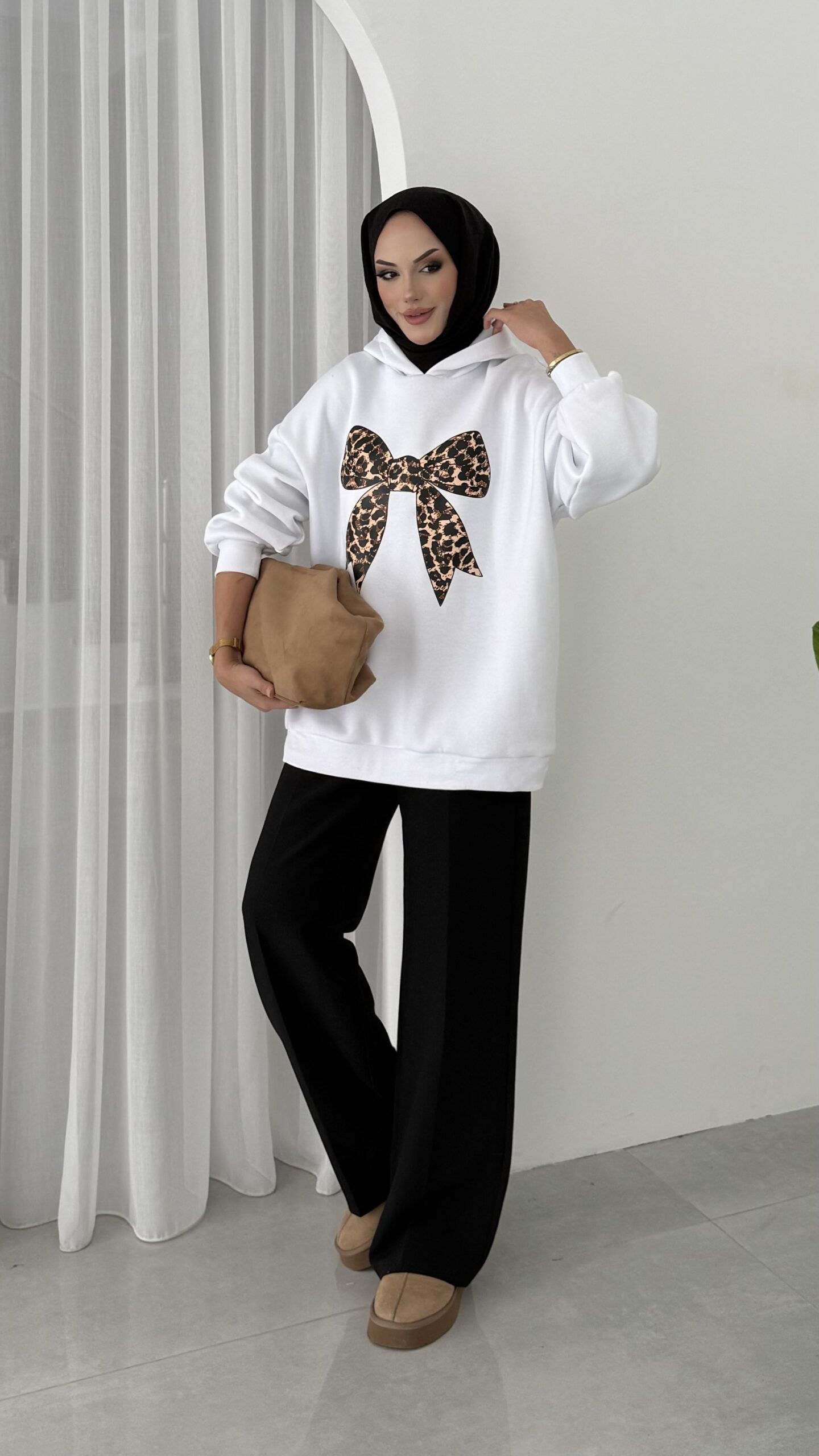 Kurdela Baskılı Şardonlu Sweatshirt |  