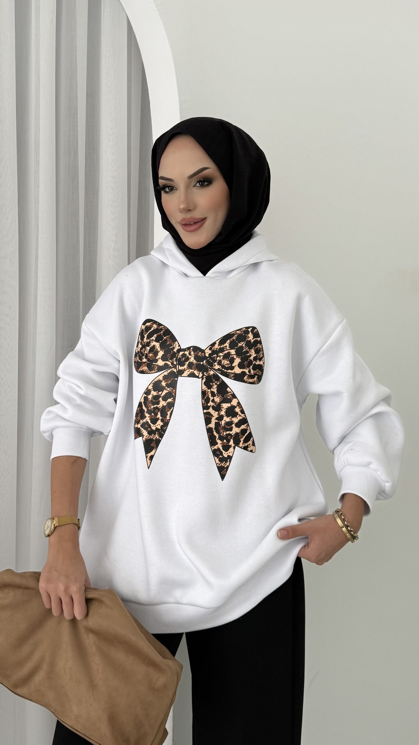 Kurdela Baskılı Şardonlu Sweatshirt |  