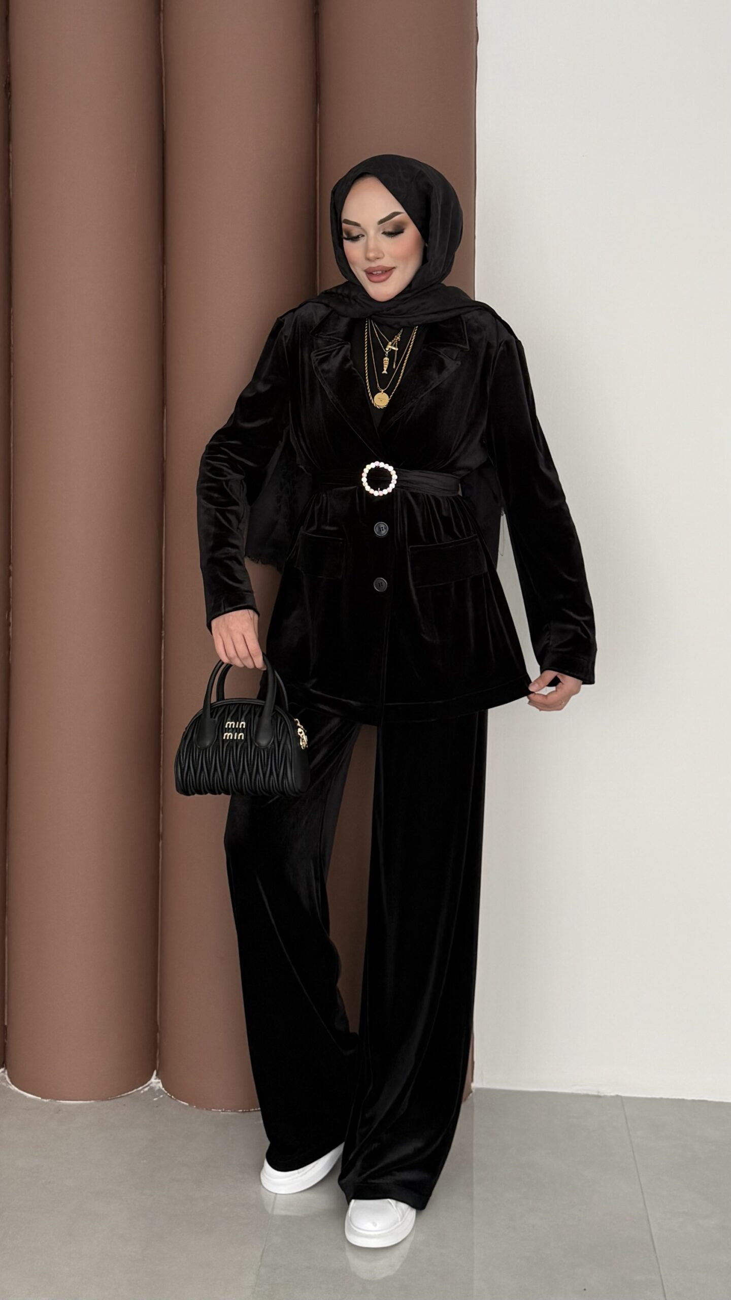 İconic Kadife Blazer İkili Takım |  