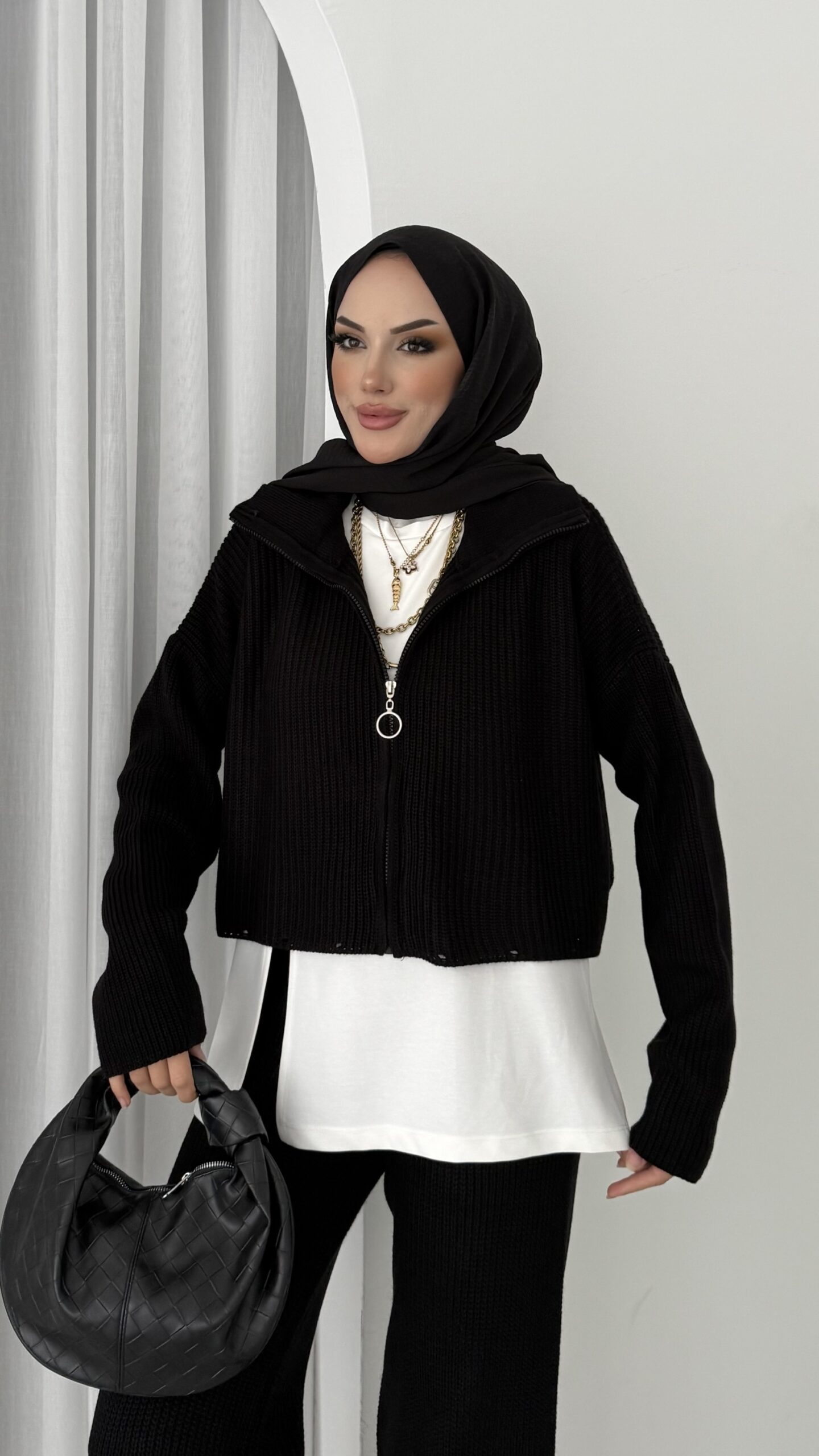 Crop İçlikli Triko Takım |  
