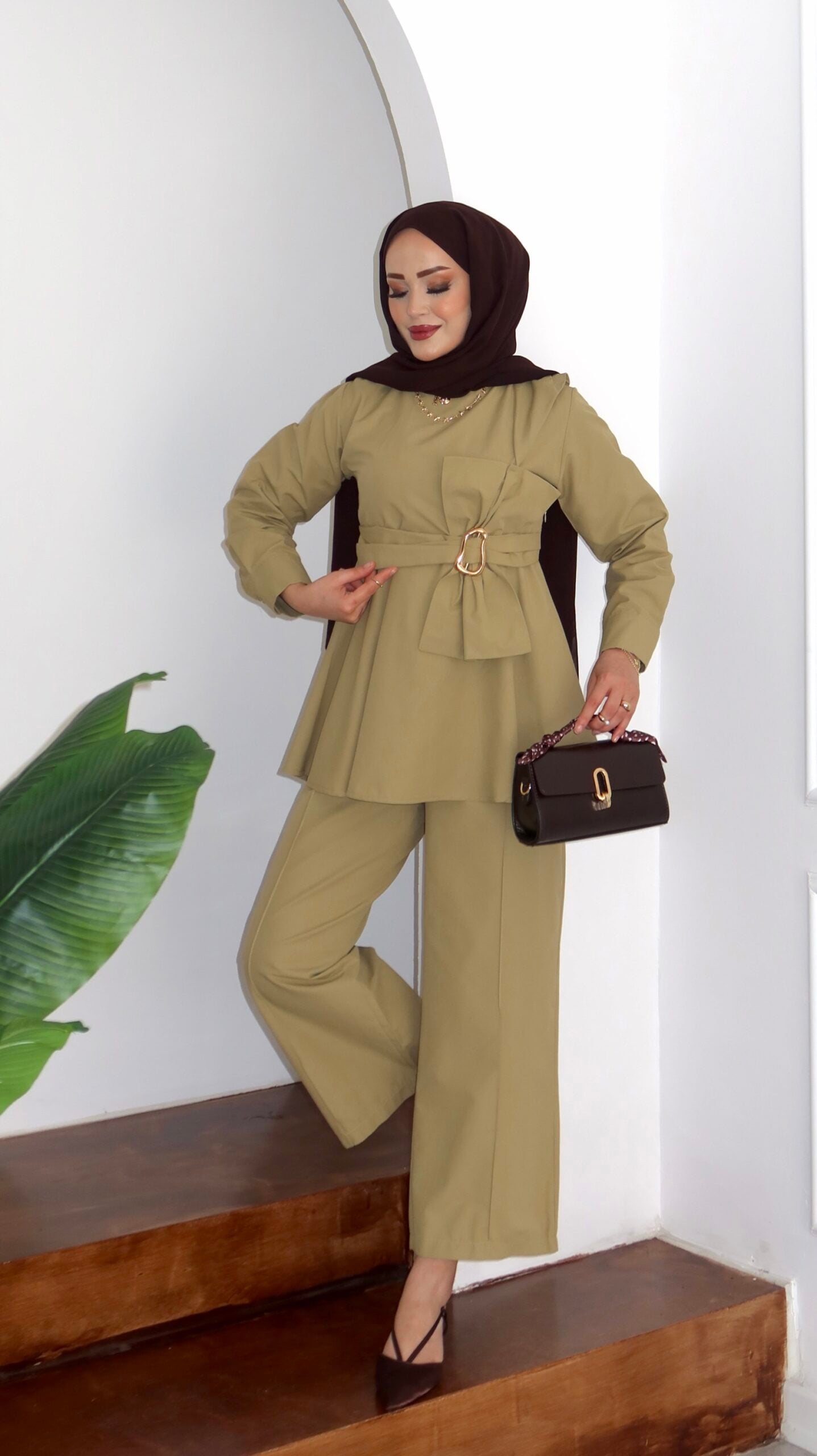 Zaira Fiyonklu Poplin İkili Takım |  