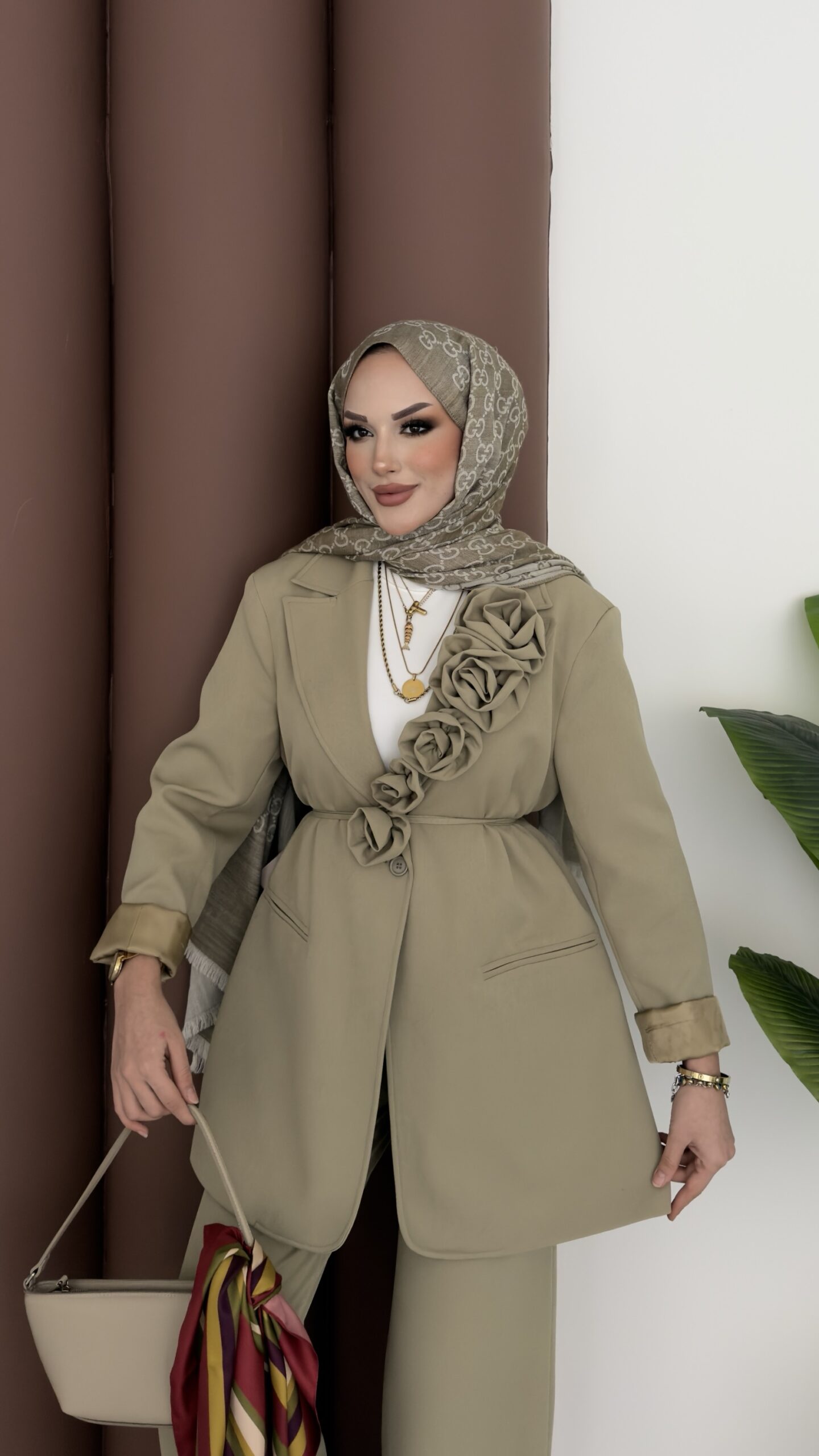 İzabel Güllü Dabıl Ceket İkili Takım |  