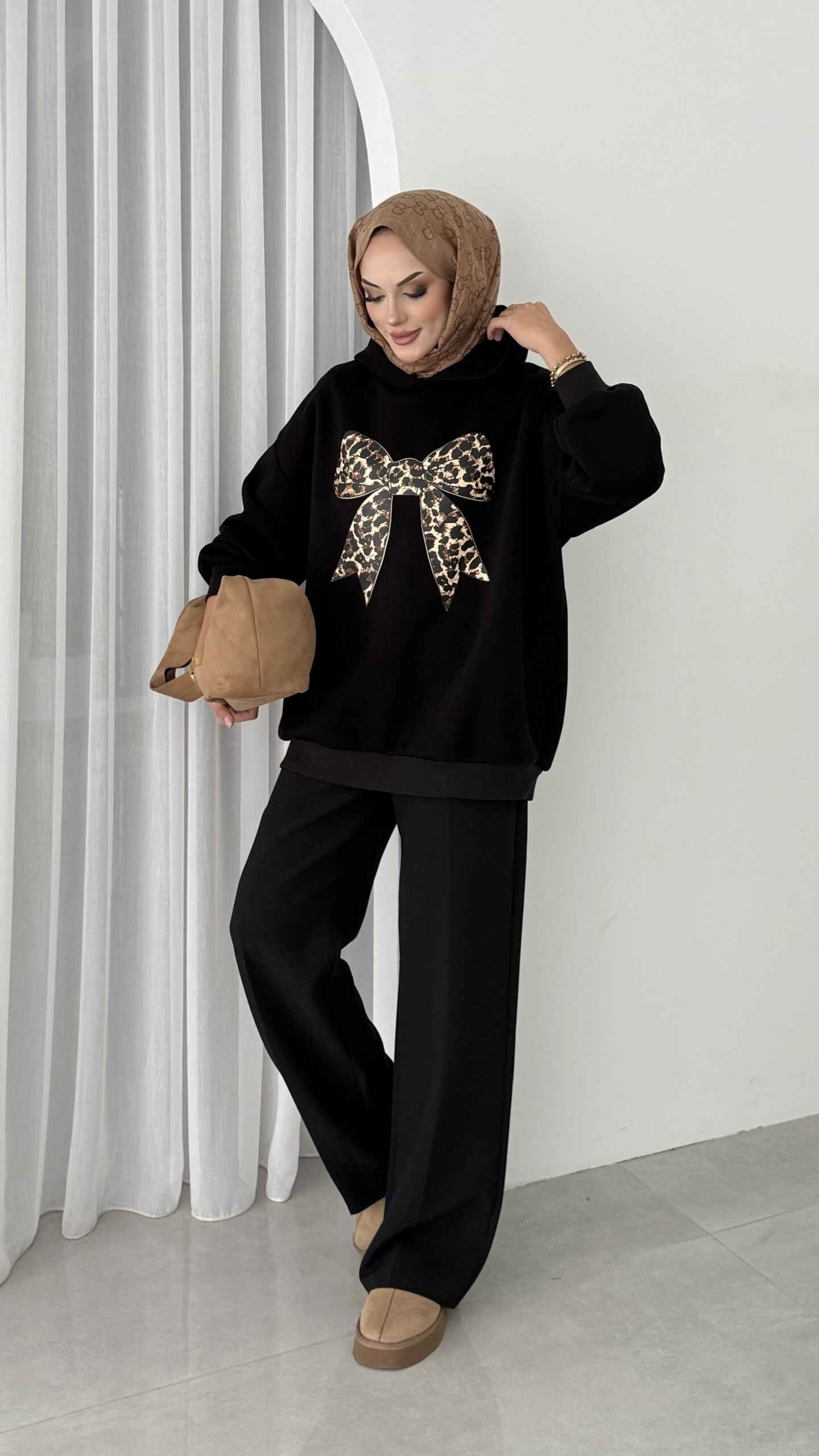 Kurdela Baskılı Şardonlu Sweatshirt |  