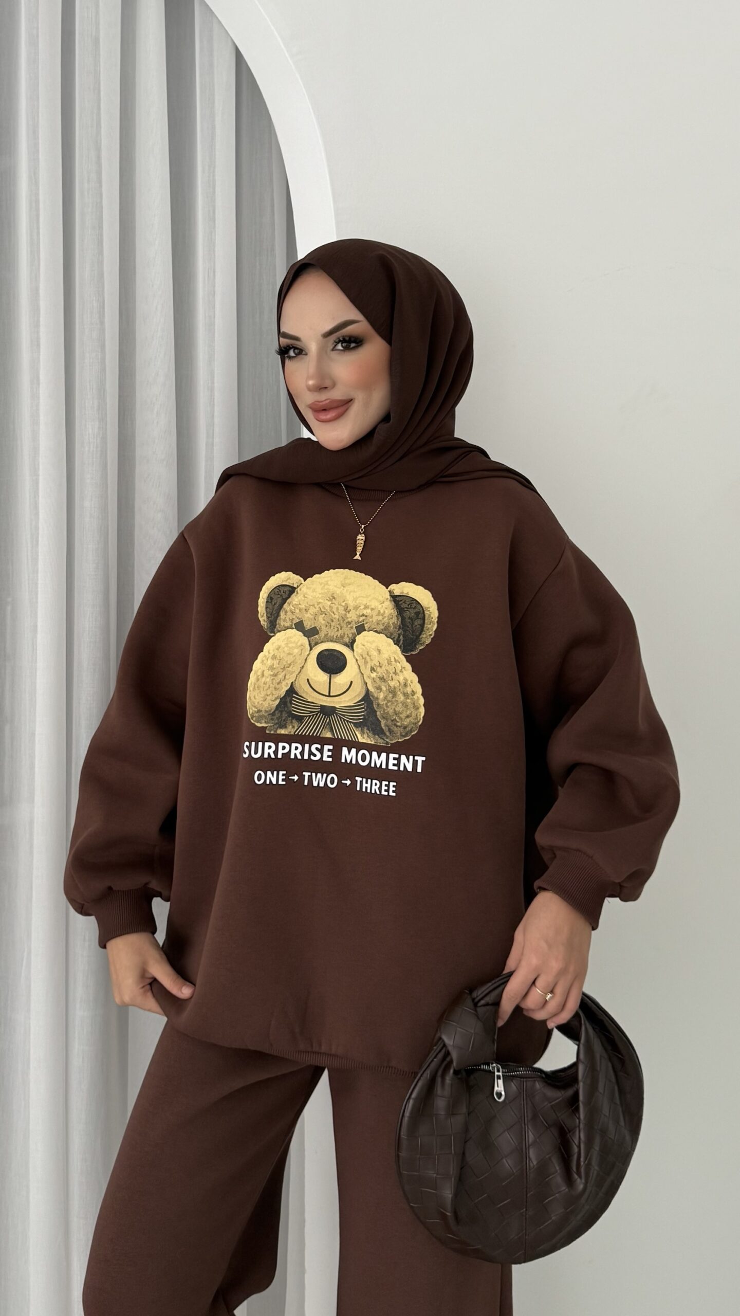Puffy Şardonlu Sweat İkili Takım |  